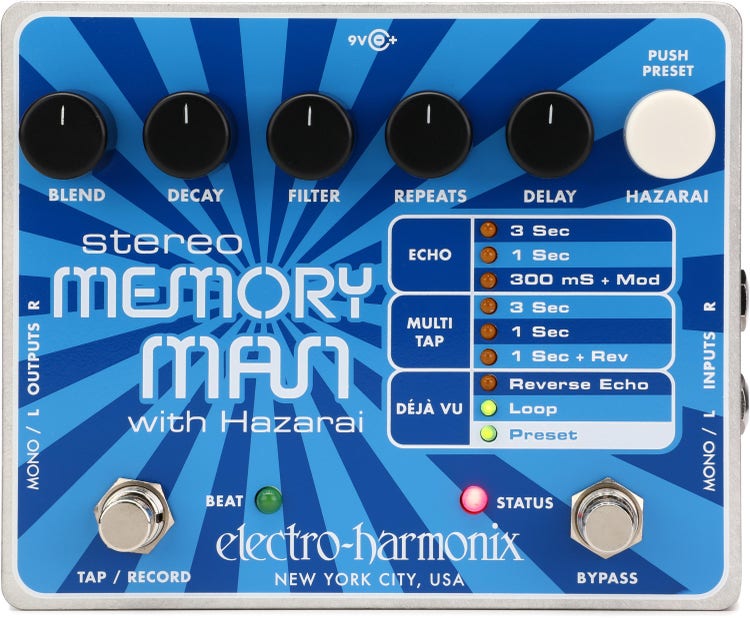 Electro-Harmonix Stereo Memory Man with Hazarai Delay / Looper  