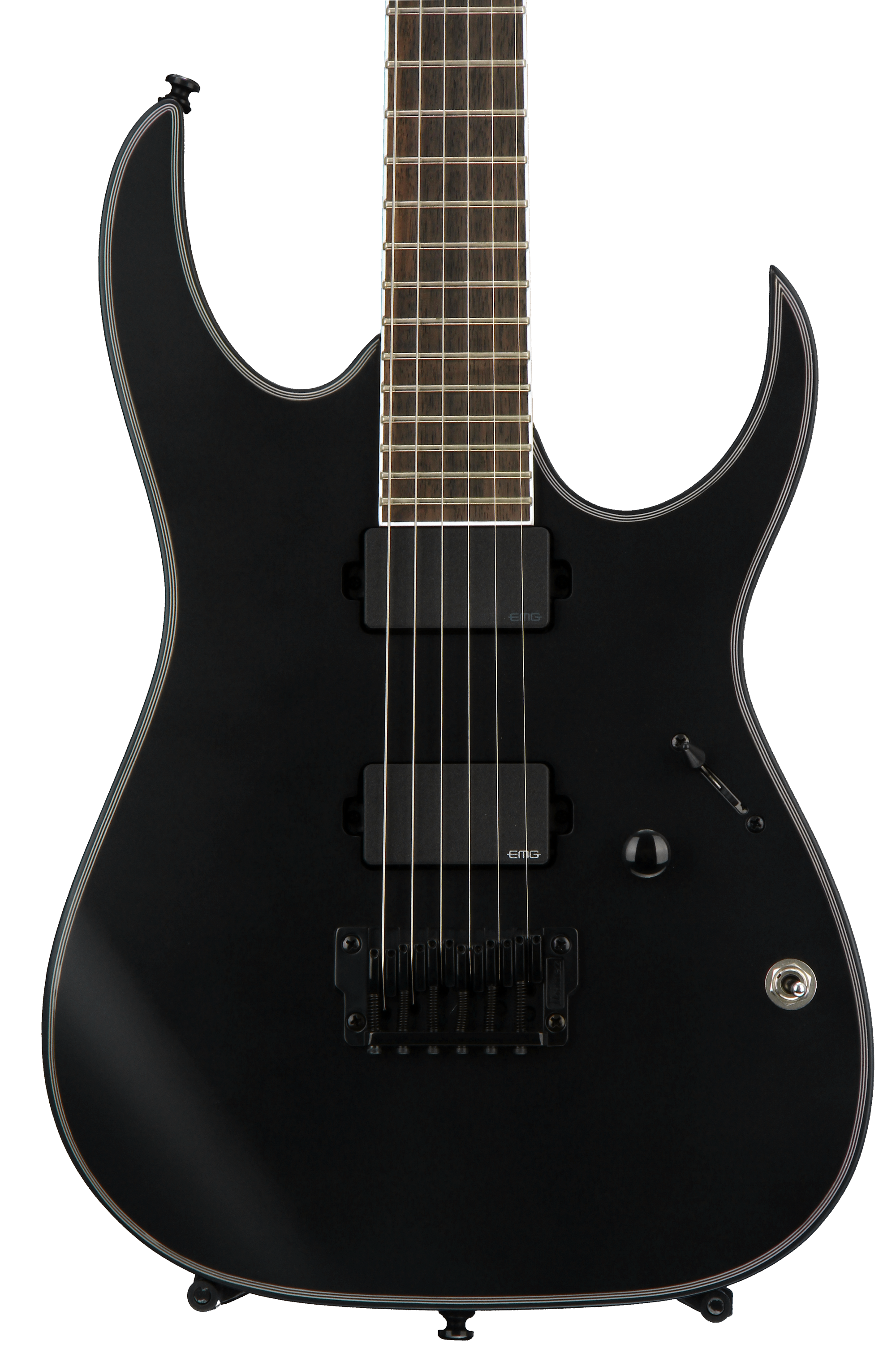ギター Ibanez RGIR30BFE-BKF EMG 81 / 60 Ibanez RG Iron Label RGIR30BFE - Black Flat | Sweetwater