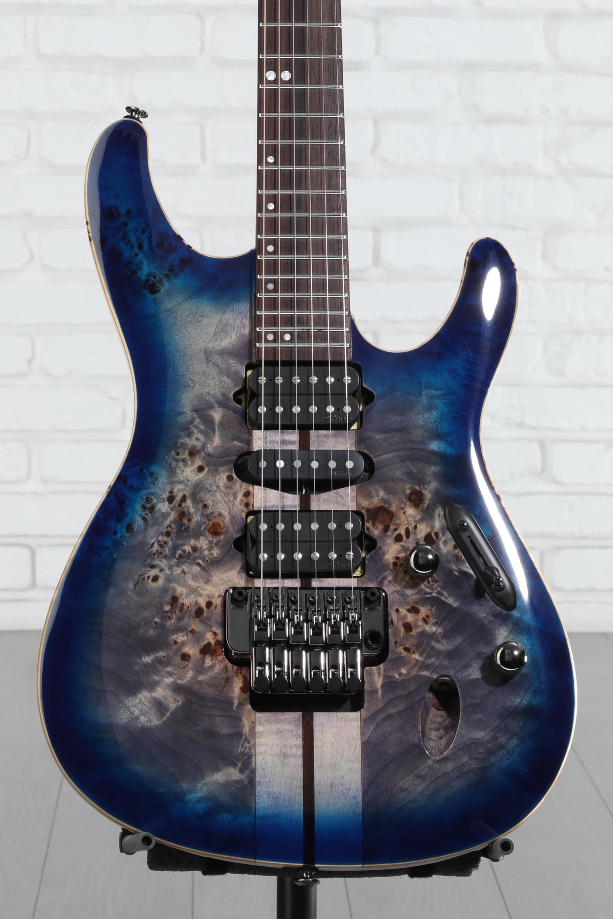Ibanez Premium S1070PBZ Electric Guitar - Cerulean Blue Burst