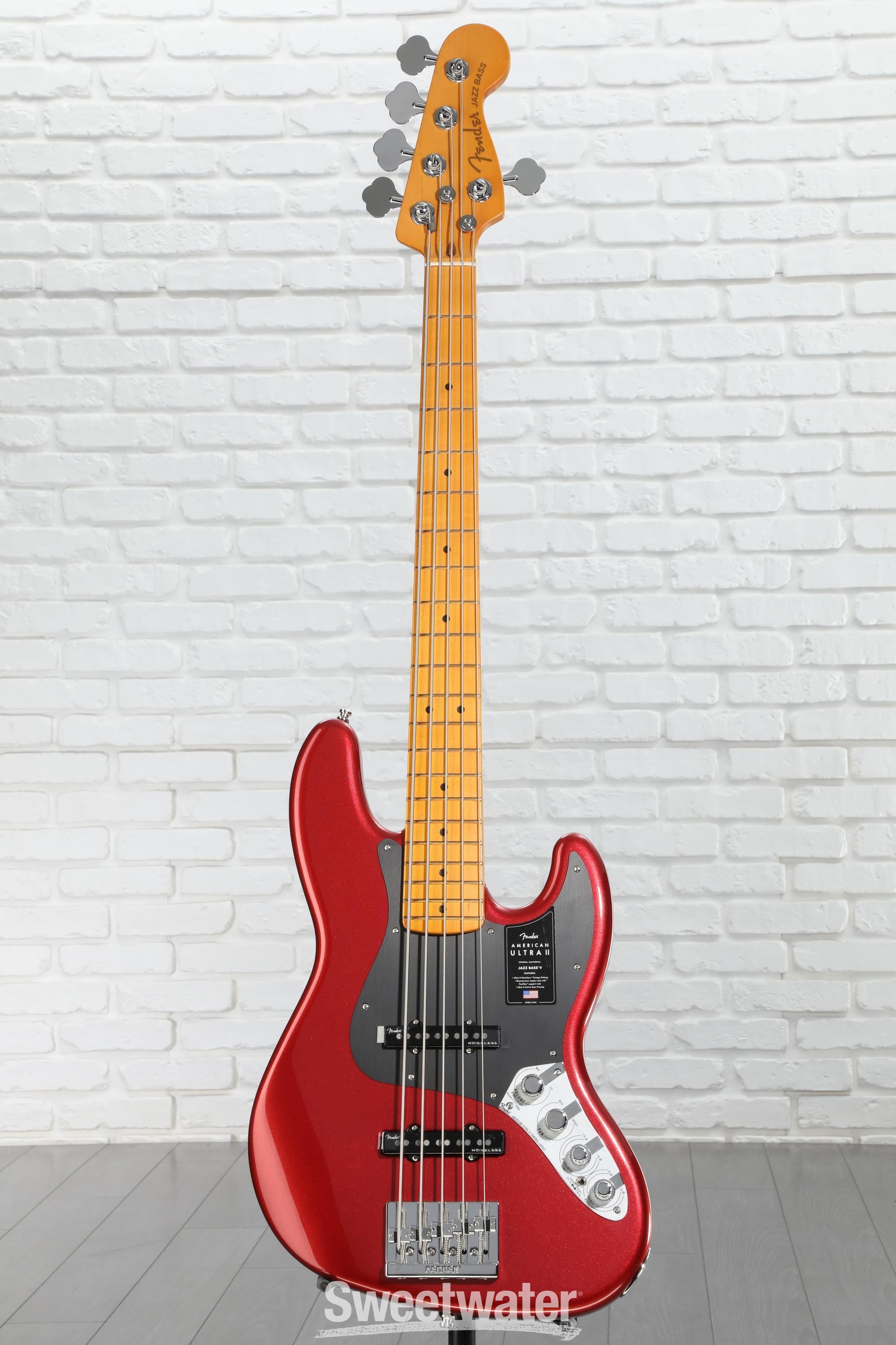 Fender American Ultra II Jazz Bass V - Sinister Red, Maple