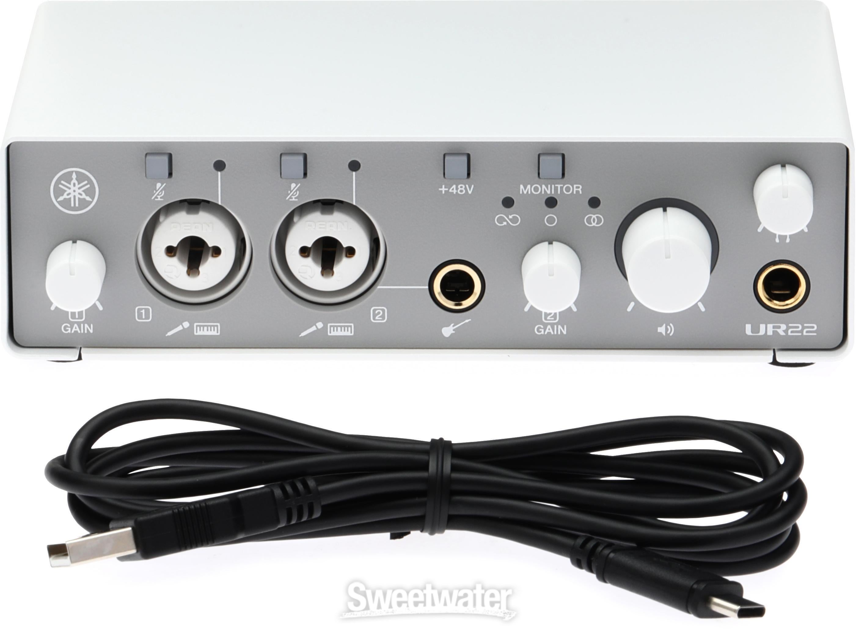 Yamaha UR22-MK3 USB-C Audio Interface with Software Suite - White