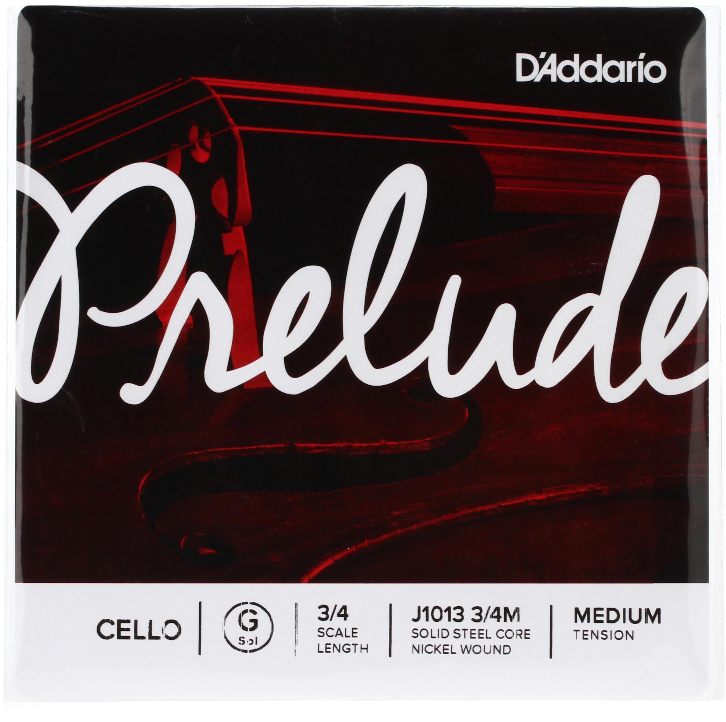 Bundled Item: D'Addario J1013 Prelude Cello G String - 3/4 Size Medium Tension