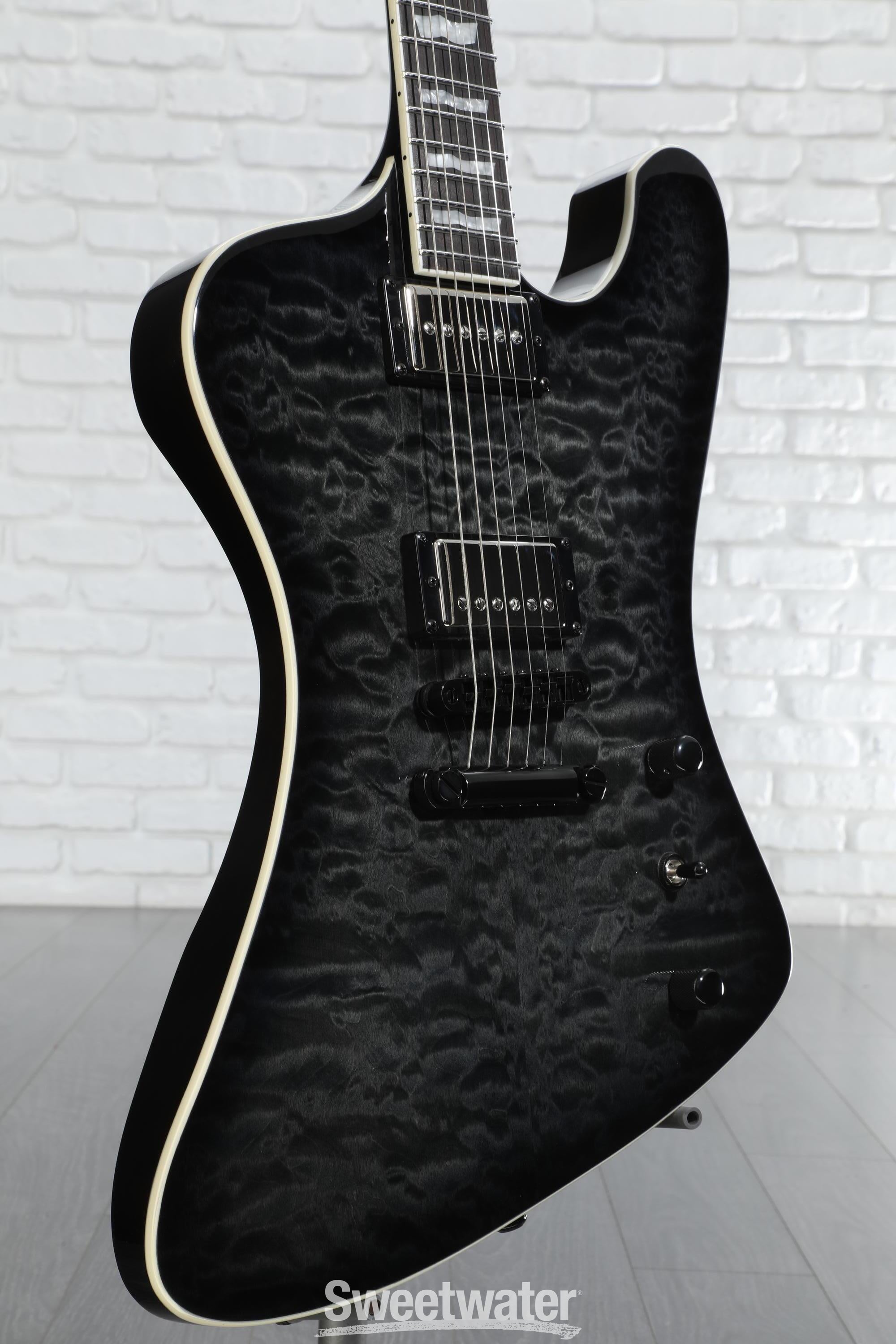 ESP LTD Phoenix-1000 QM Electric Guitar - See-thru Black