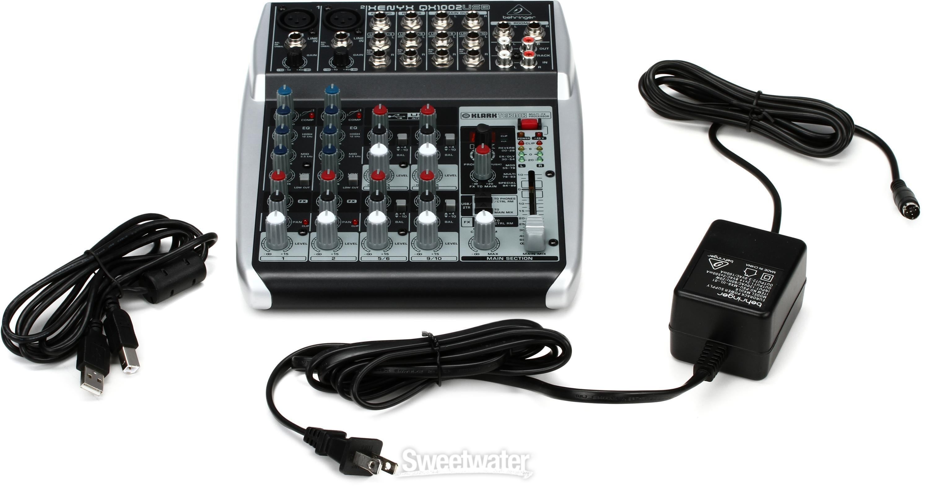 Behringer Xenyx QX1002USB Mixer with USB and Effects | Sweetwater