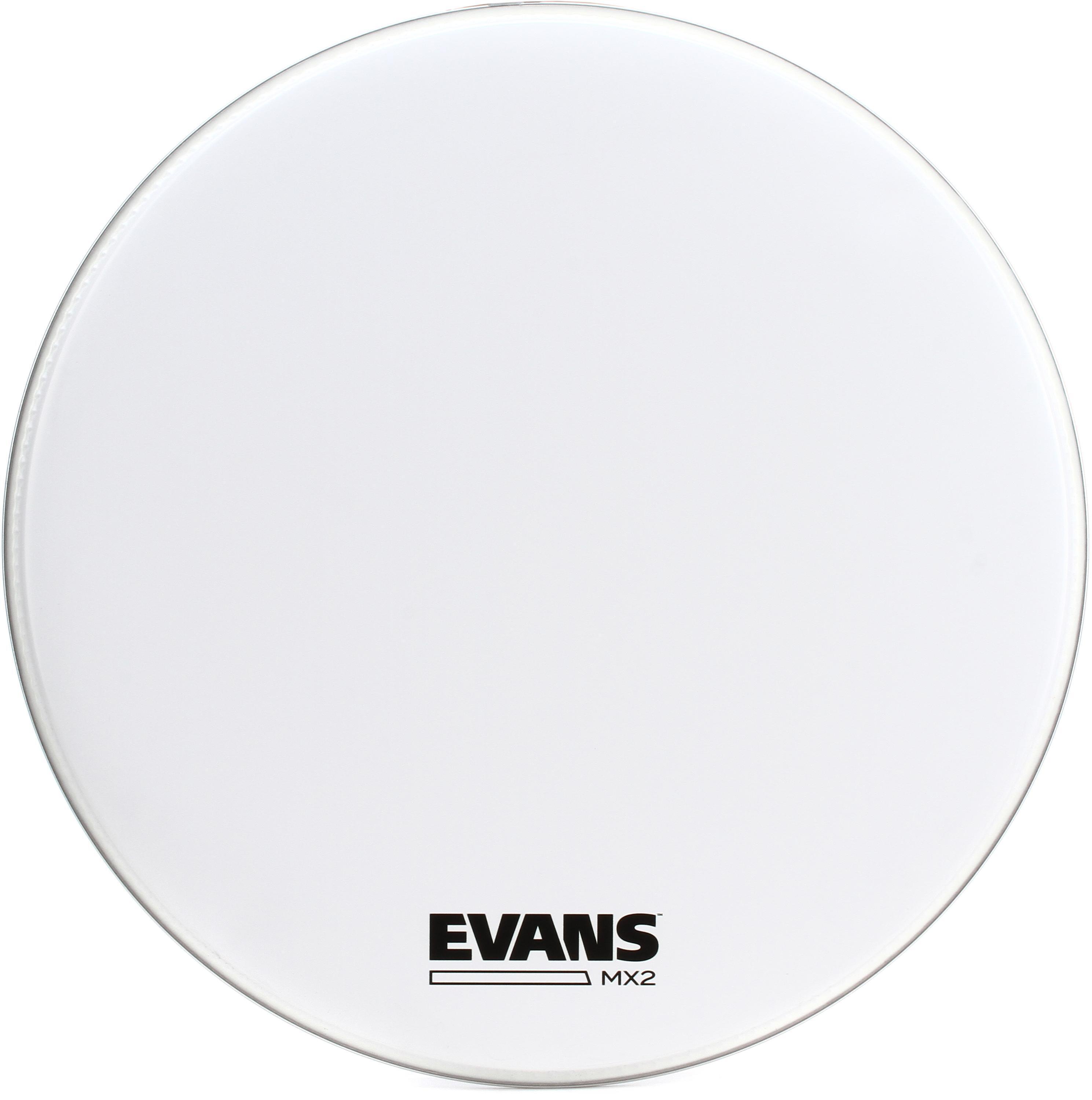 Photo of Evans MX2 White Marching Bass Drumhead - 22 inch