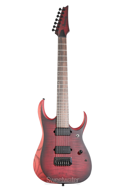 Ibanez Standard RGD721FA 7-string Electric Guitar - Stained Wine Red Burst Flat