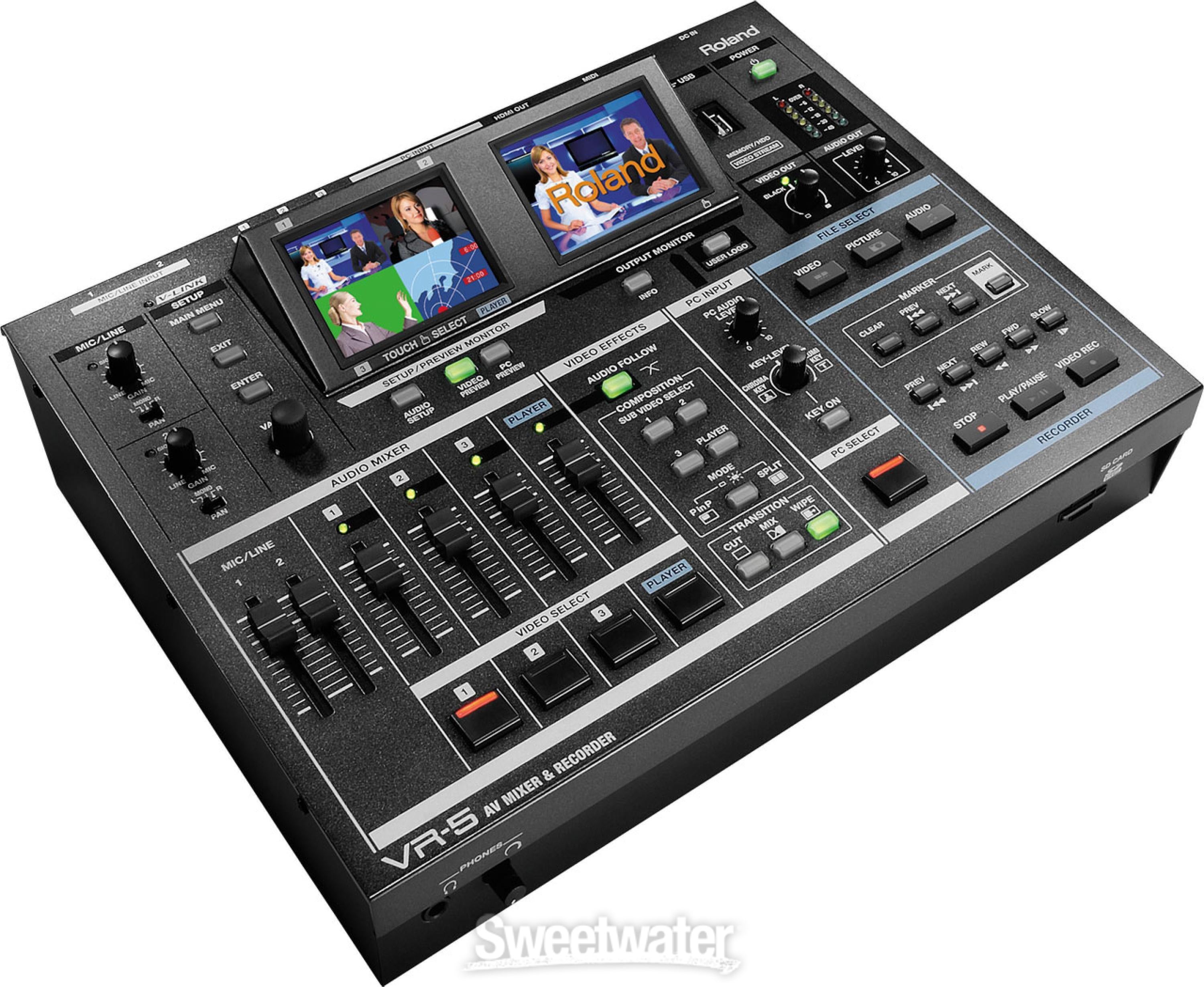 Roloand VR-5 AV MIXER&RECORDER - 配信機器・PA機器・レコーディング機器