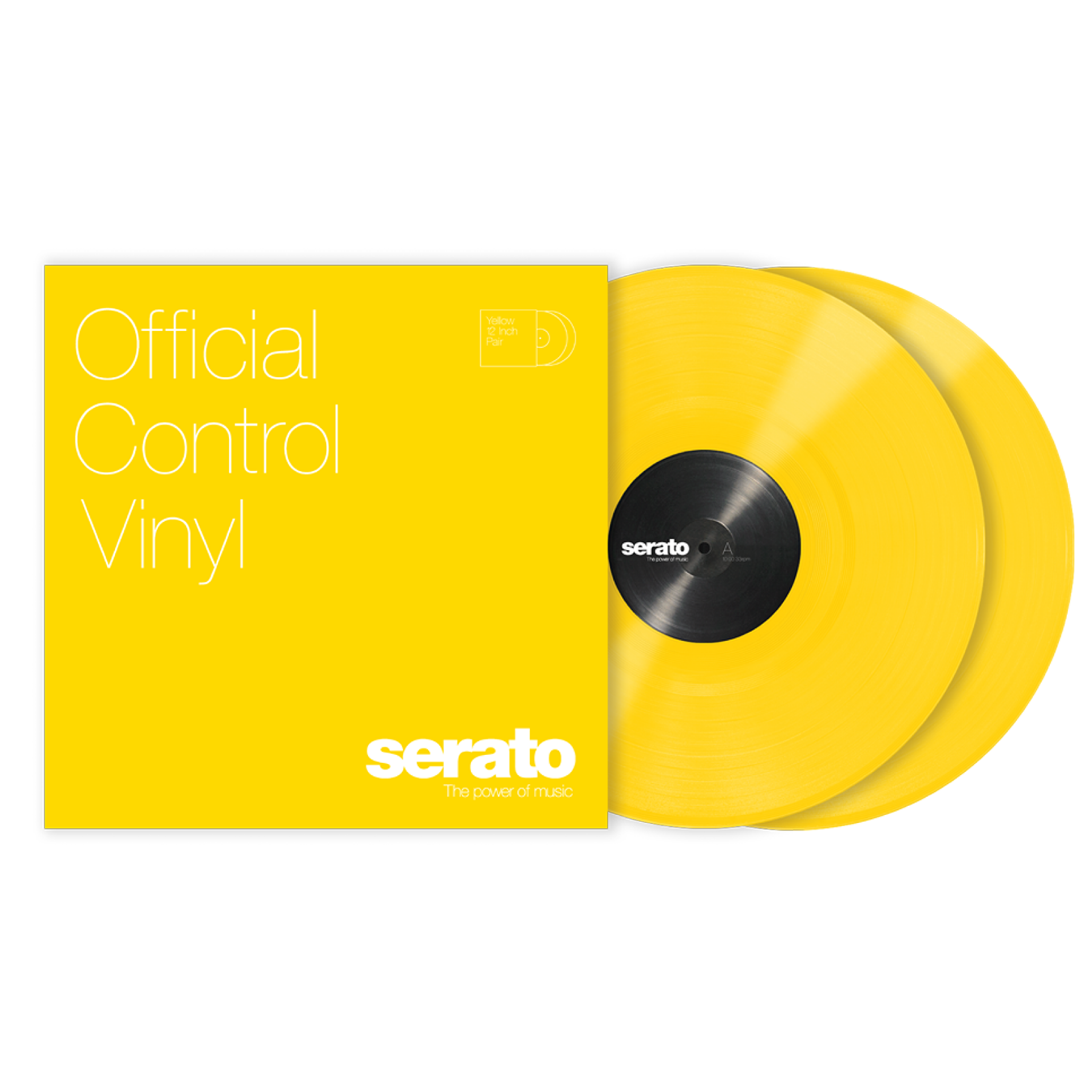 Serato 12 inch Control Vinyl Pair - Solid Yellow | Sweetwater