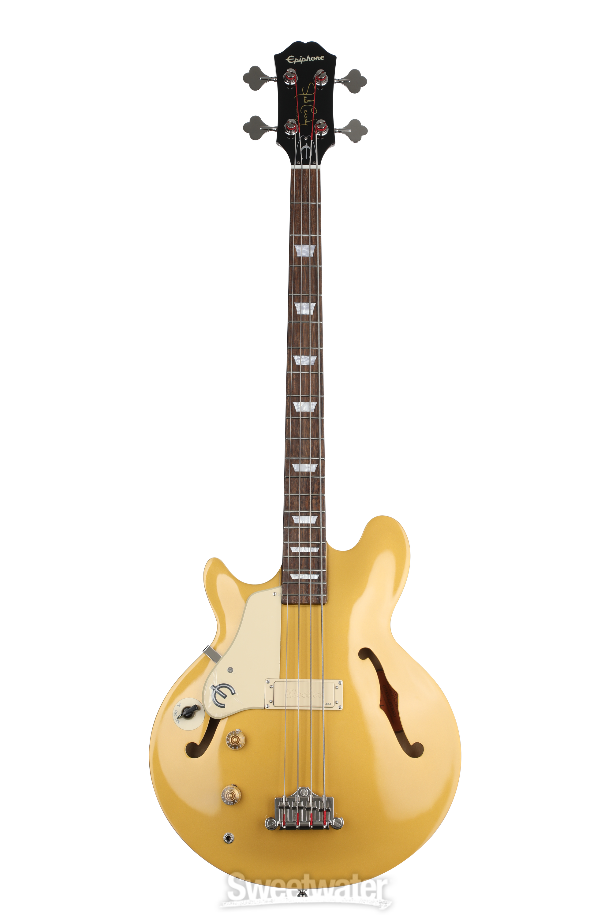 Epiphone Jack Casady Artist Series Signature Bass Left-handed - Metallic  Gold