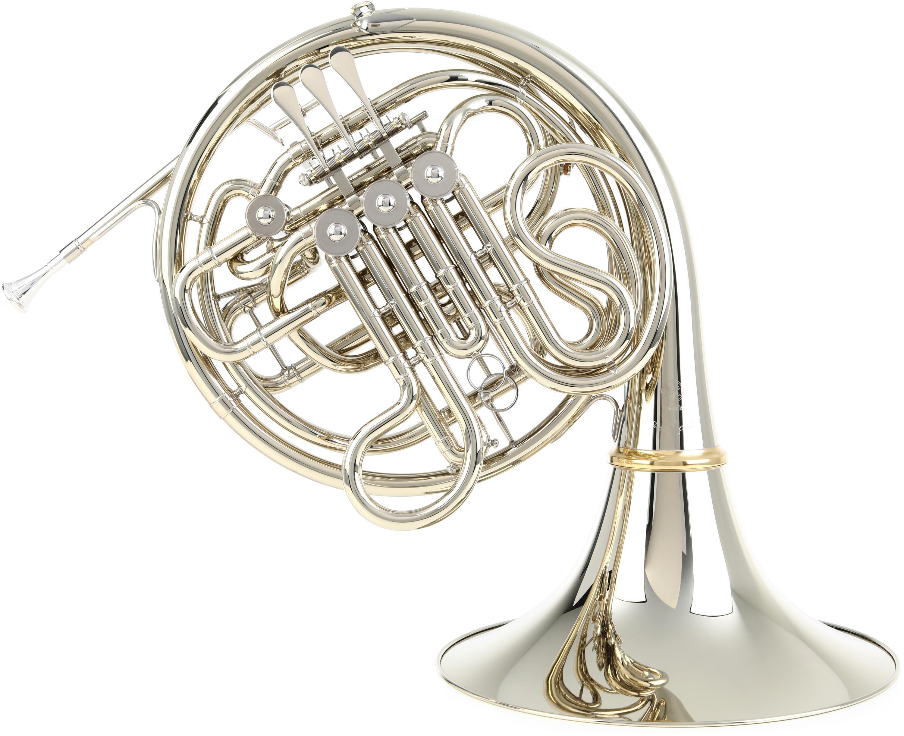 Yamaha YHR-672ND Professional Double Horn - Nickel Silver with Detachable  Bell