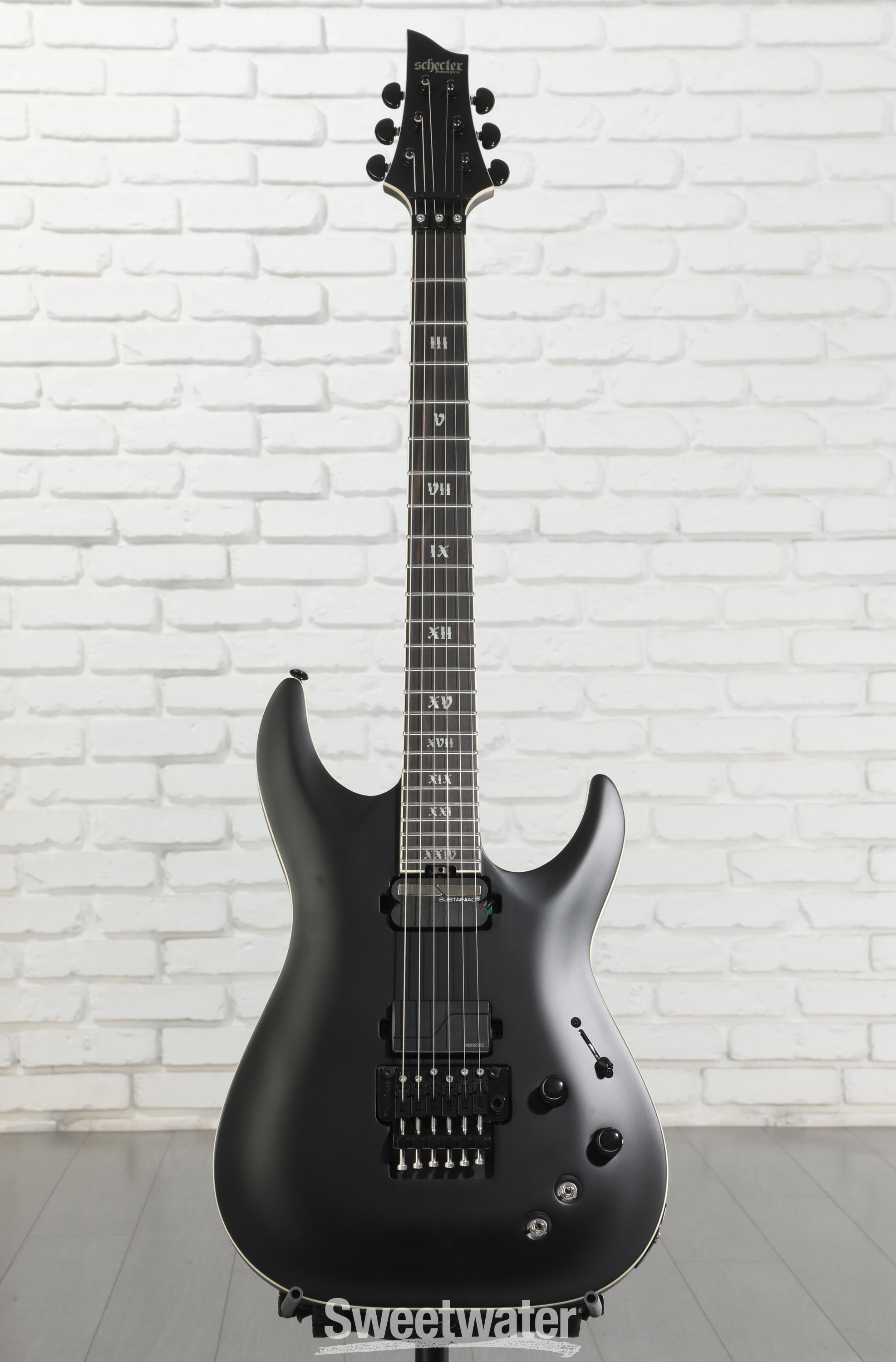 Schecter C-1 FR-S SLS Evil Twin Electric Guitar - Satin Black