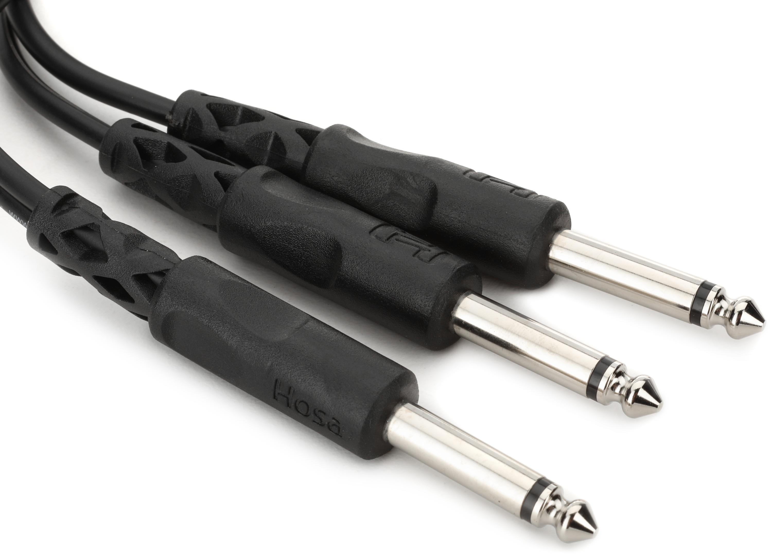 Photo of Hosa CYP-105 Y Cable - 1/4-inch TS Male to Dual 1/4-inch TS Male - 5 foot