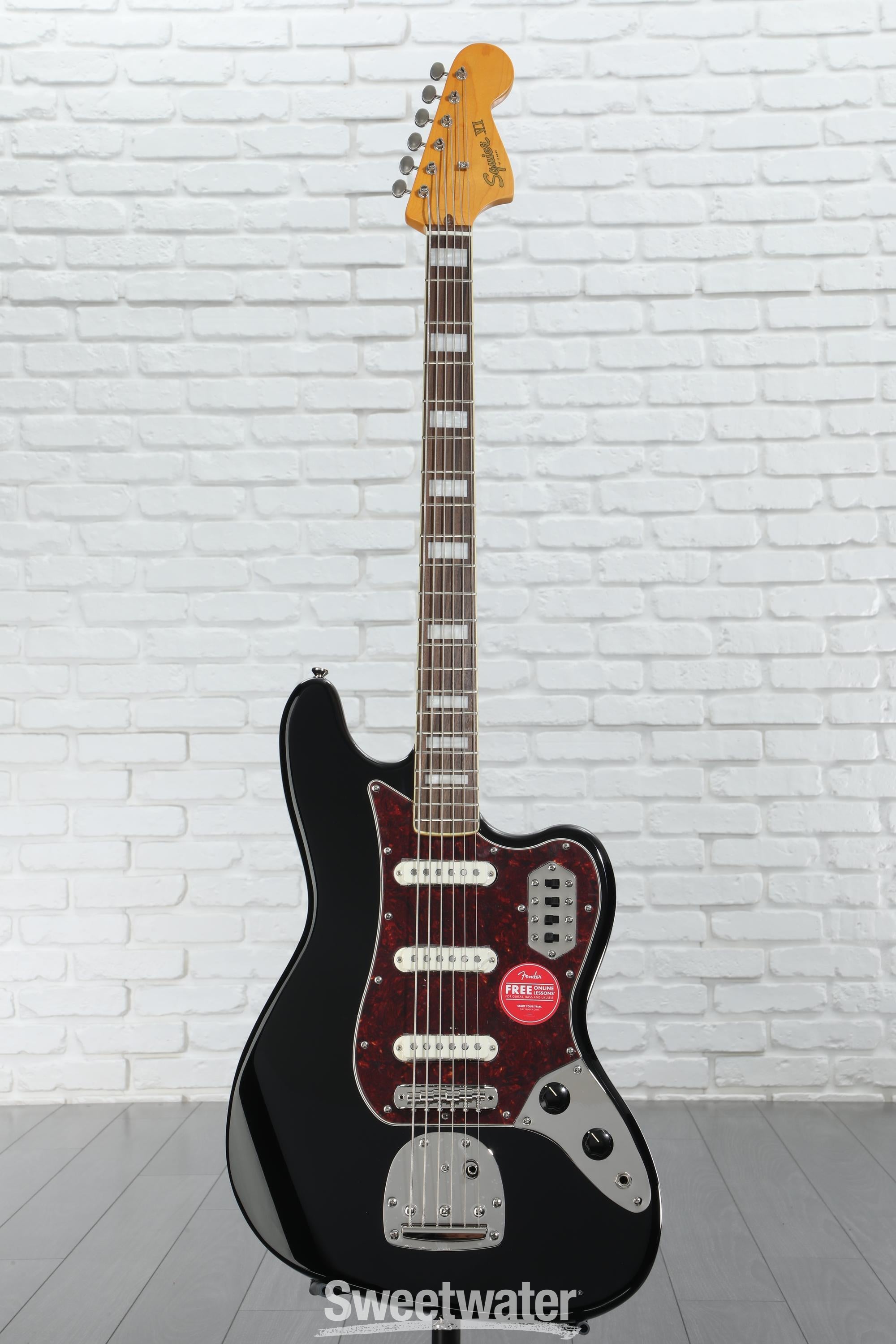 SQUIER Classic Vibe Bass Ⅵ Squier Classic Vibe Bass VI Guitar - Black | Sweetwater