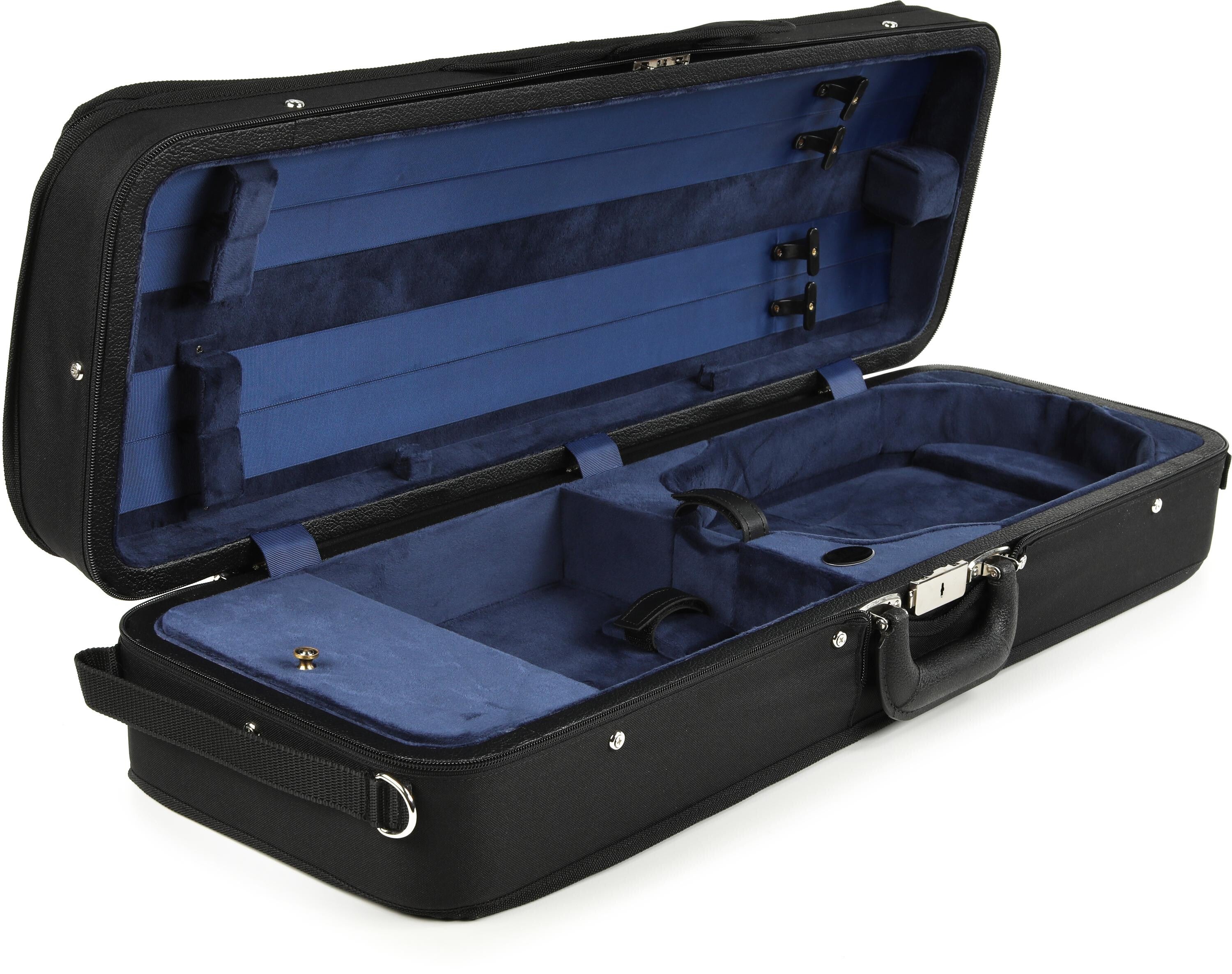 Bobelock B1003 Featherlite 4/4 Violin Case - Black with Blue