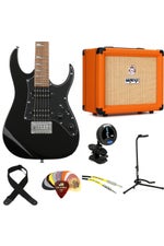 Photo of Ibanez miKro GRGM21 Electric Guitar and Orange Crush 20 Amp Essentials Bundle - Black