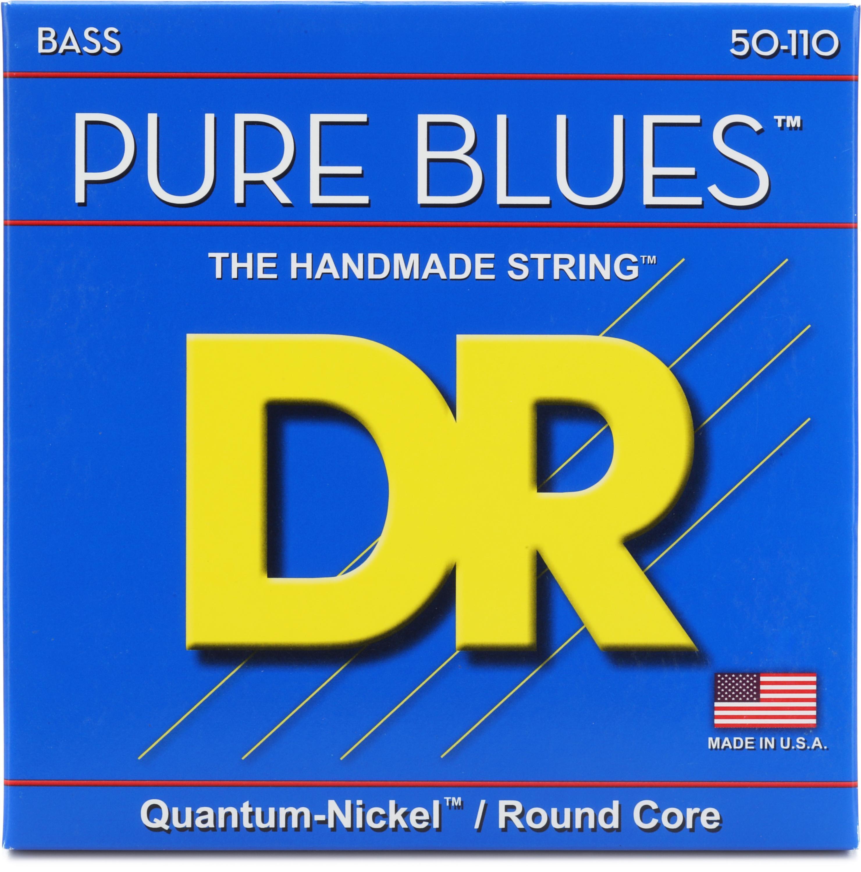 Photo of DR Strings PB-50 Pure Blues Quantum-nickel Bass Guitar Strings - .050-.110 Heavy 4-string