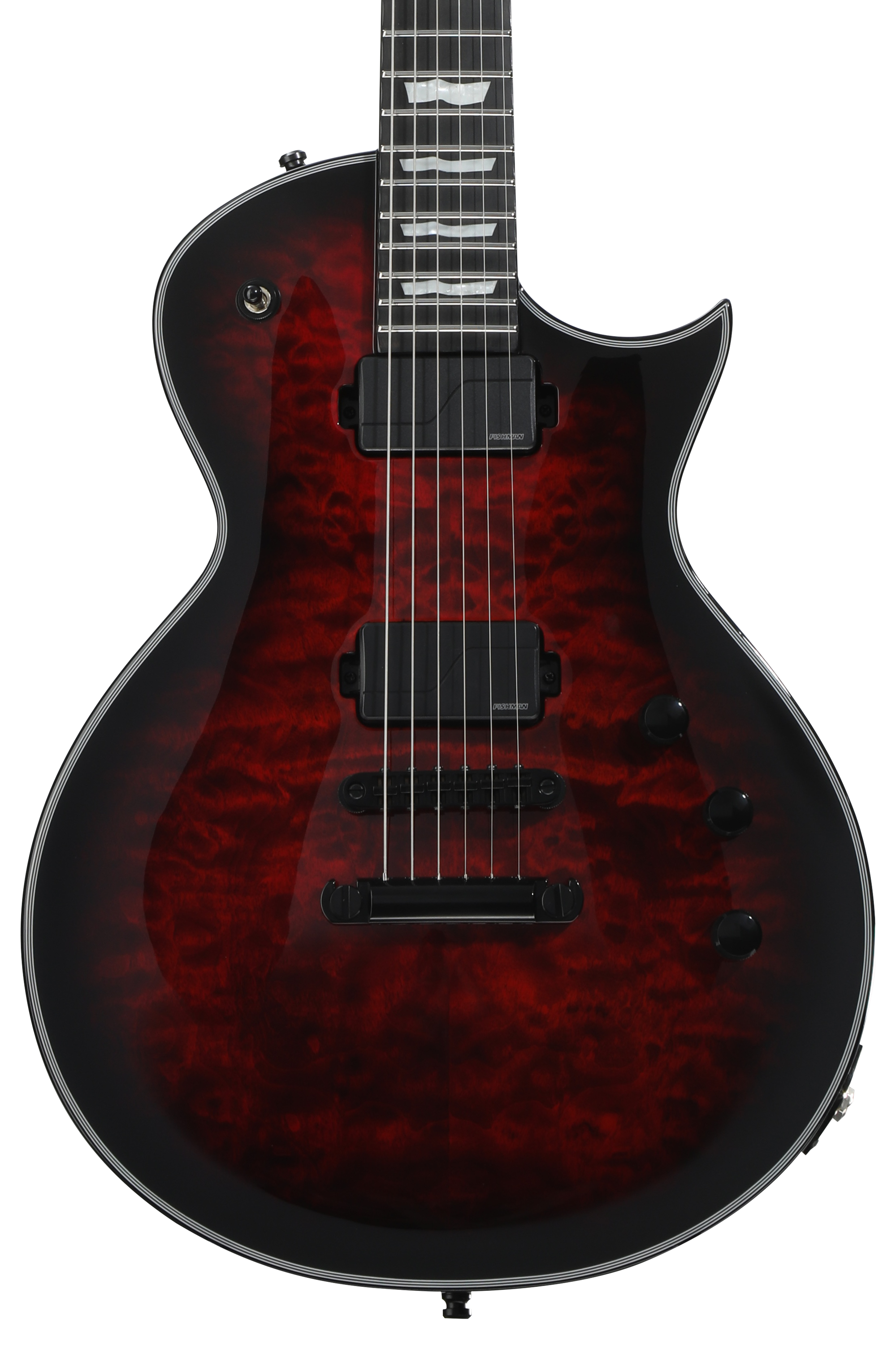 ESP E-II Eclipse QM Electric Guitar - See-thru Black Cherry