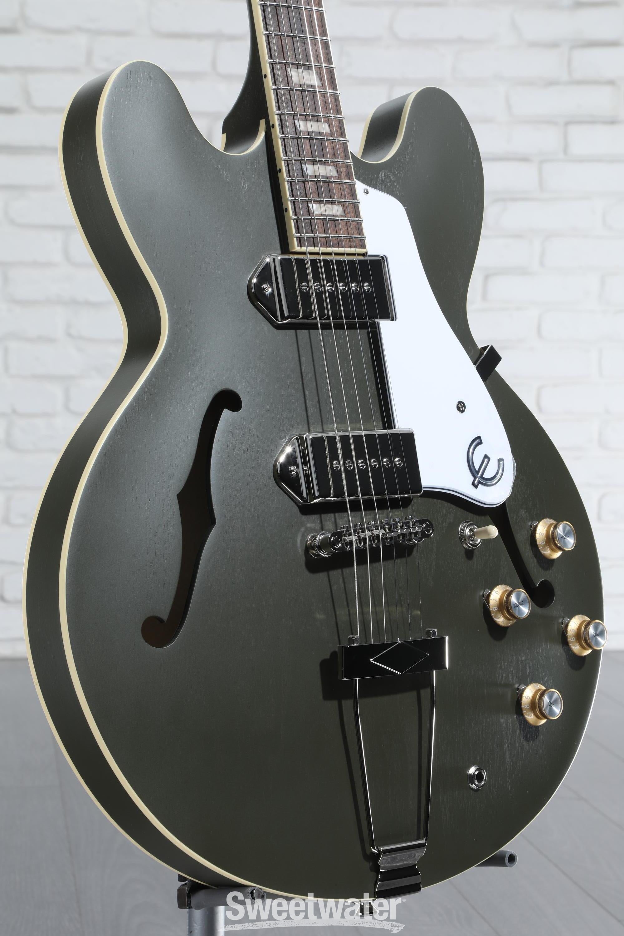 Epiphone Casino Worn Hollowbody Worn Olive Drab Sweetwater