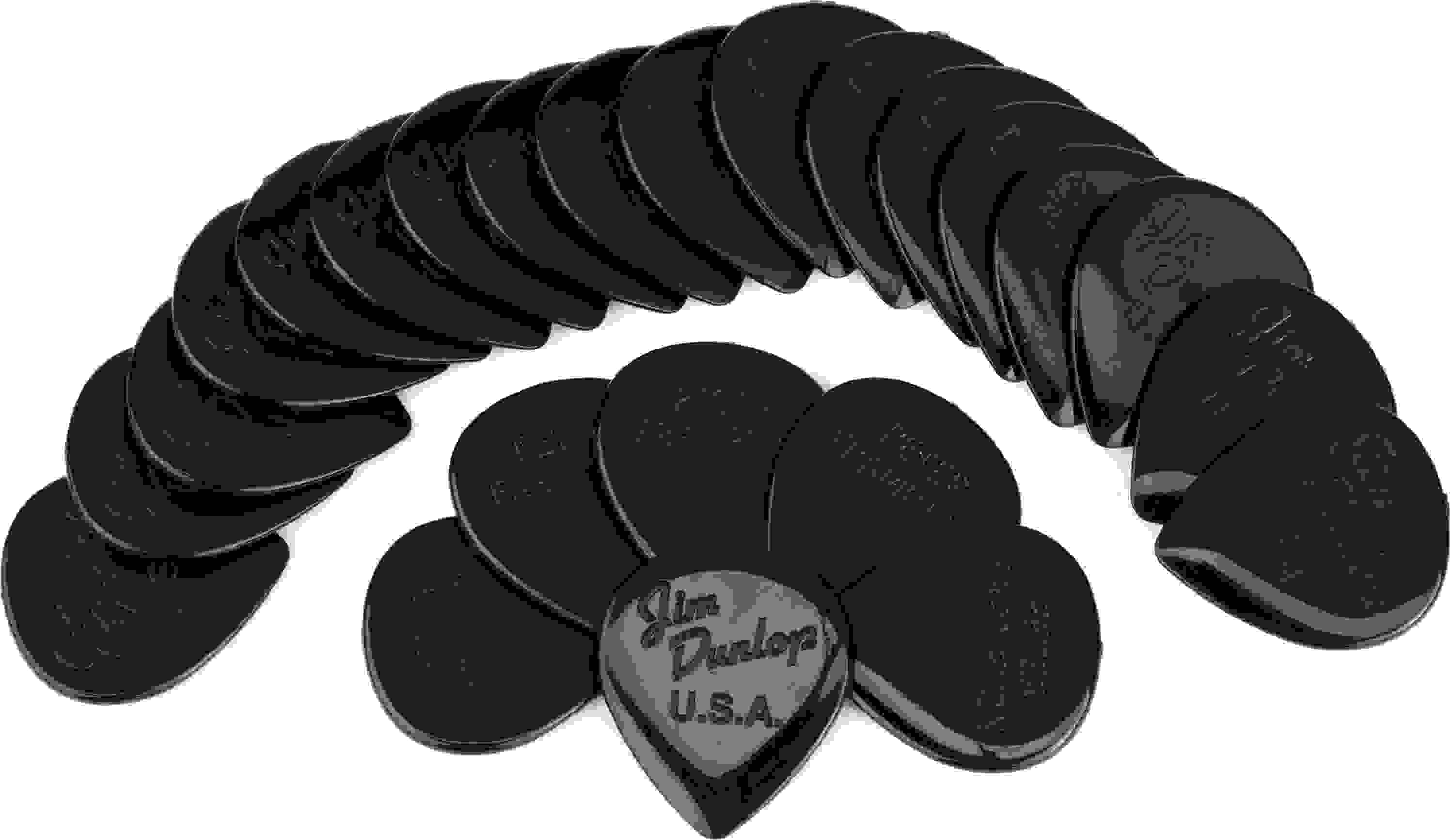 Dunlop Peter Frampton Vintage Jazz Teardrop Picks - 2.08mm, Black, 24-pack