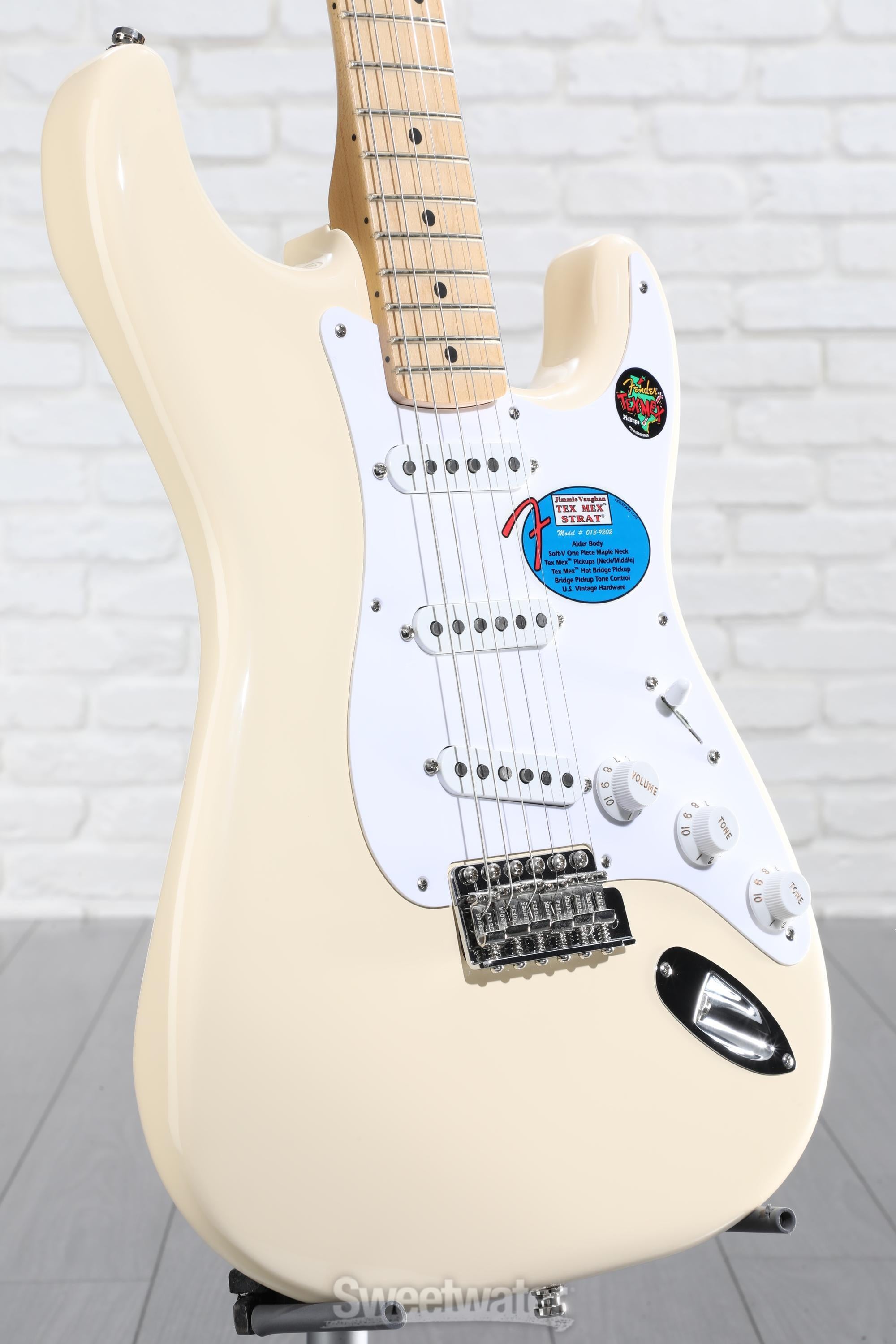 Fender Jimmie Vaughan Tex-Mex Stratocaster - Olympic White with Maple  Fingerboard | Sweetwater