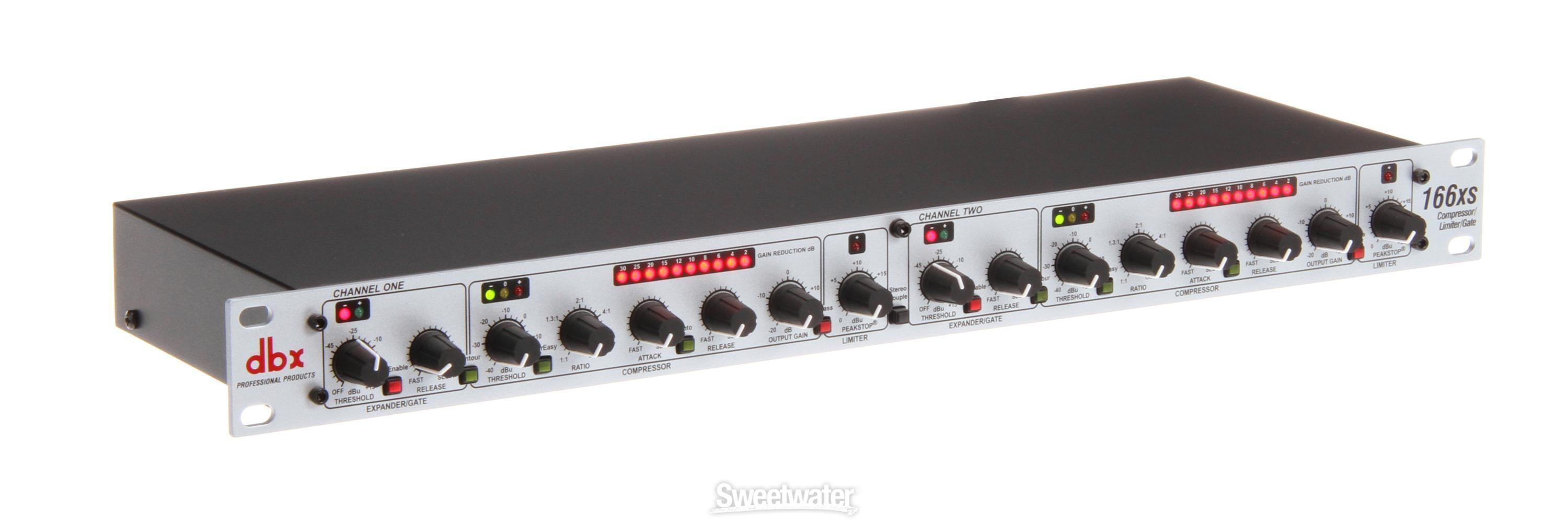 dbx 166XS 2-channel Compressor, Limiter & Gate Reviews | Sweetwater