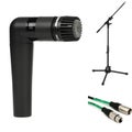Photo of Granelli Audio Labs G5790 Modified Right-angle SM57 Dynamic Instrument Microphone with Low Stand and Cable