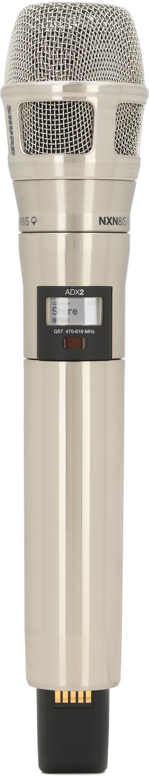 Shure ADX2/N8S Wireless Handheld Microphone Transmitter - Nickel
