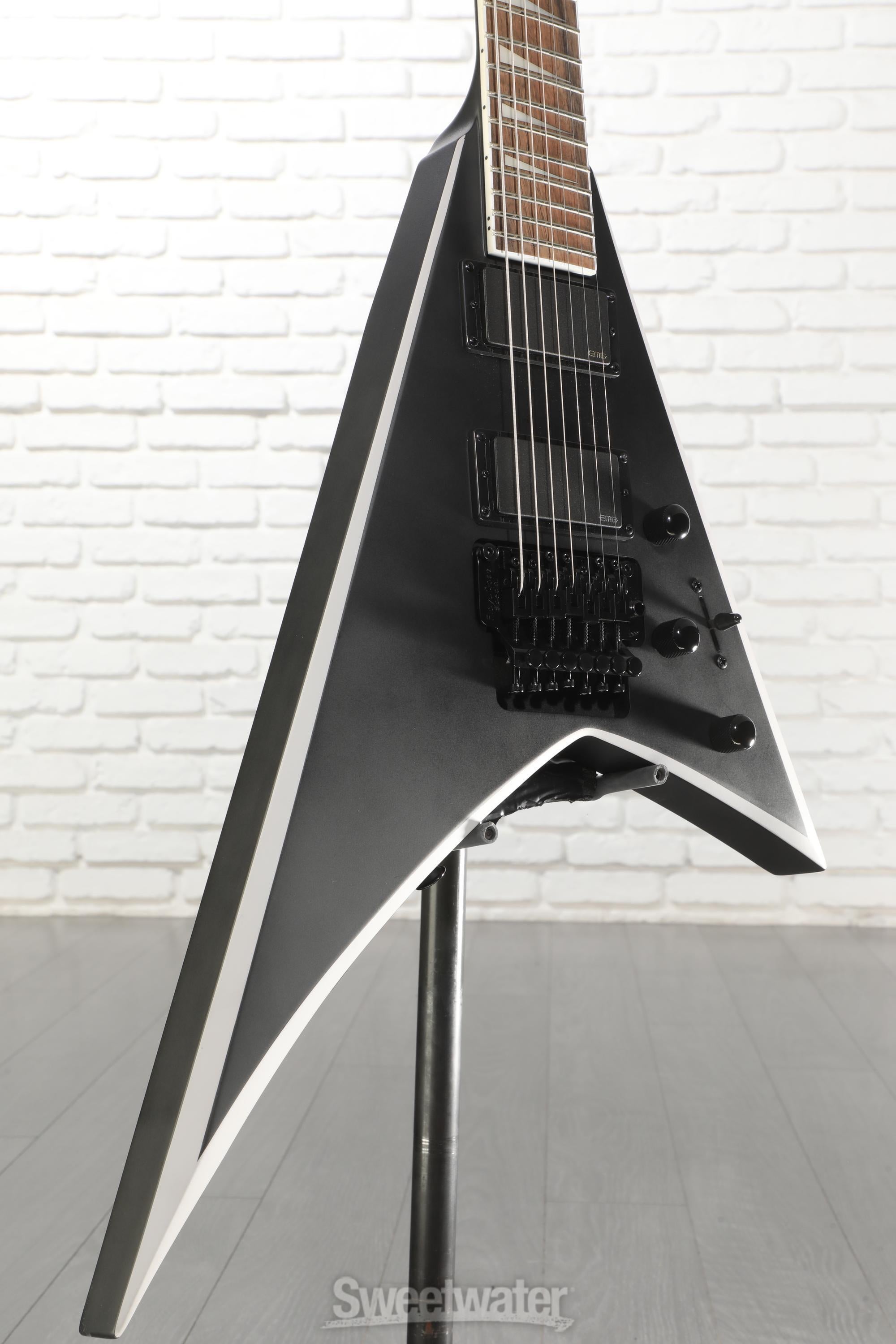 Photo of Jackson X Series Rhoads RRX24-MG7 Electric Guitar - Satin Black with Primer Gray Bevels