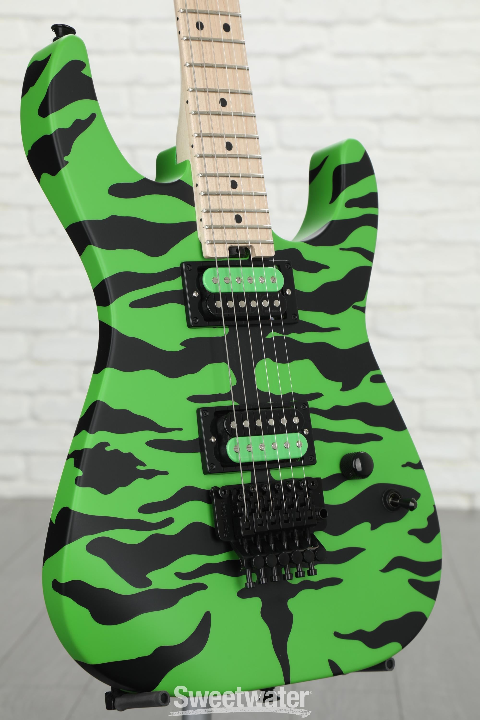 Charvel Satchel Signature Pro-Mod DK - Slime Green Bengal with Maple  Fingerboard