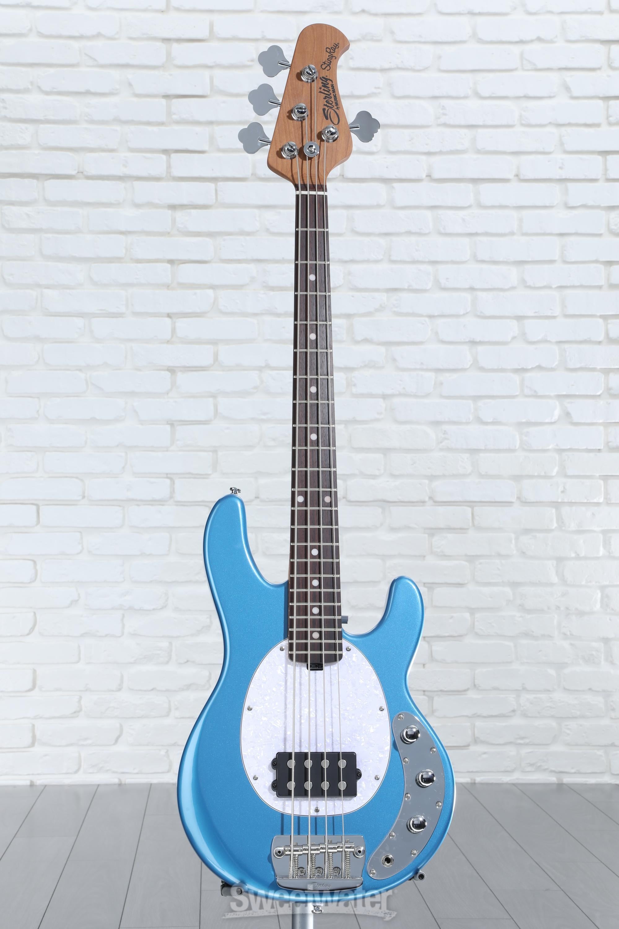 Sterling By Music Man StingRay RAYSS4 Short-scale Bass Guitar - Toluca Lake  Blue | Sweetwater