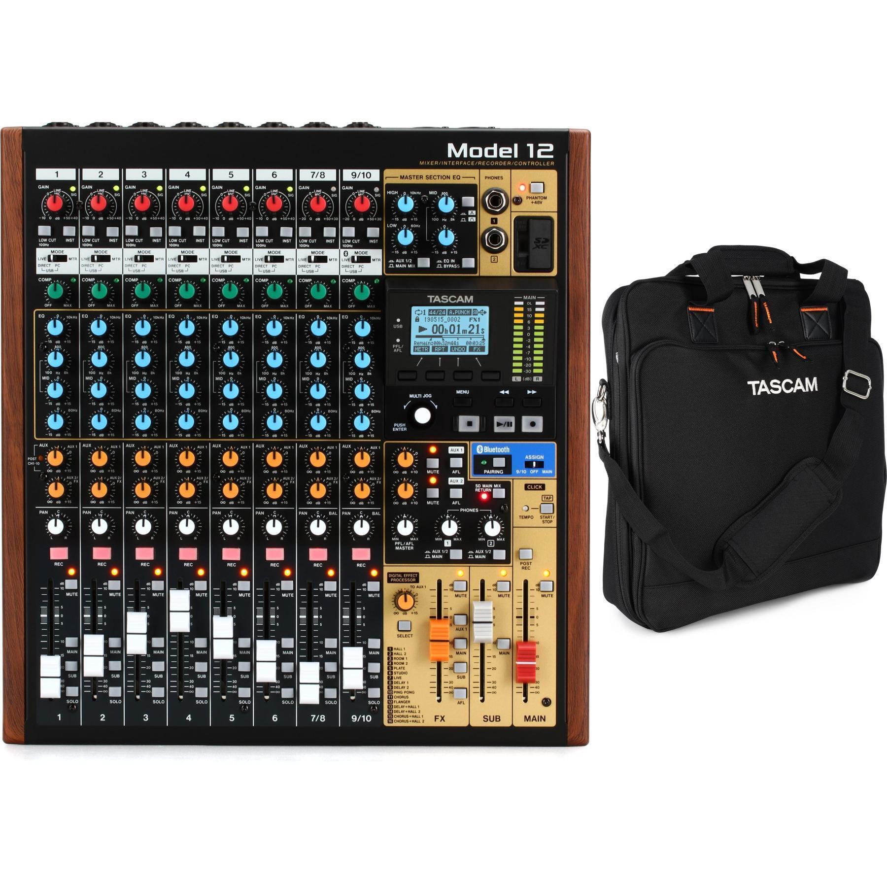 TASCAM Model 12 Mixer / Interface / Recorder / Controller and Padded