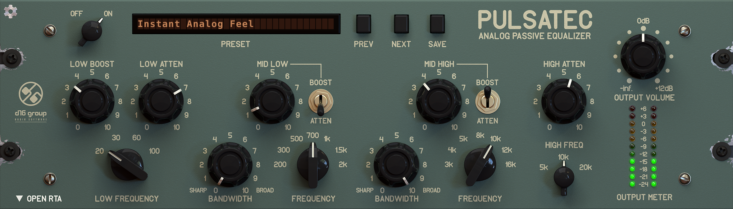 Photo of D16 Group Pulsatec Analog Passive Equalizer Plug-in