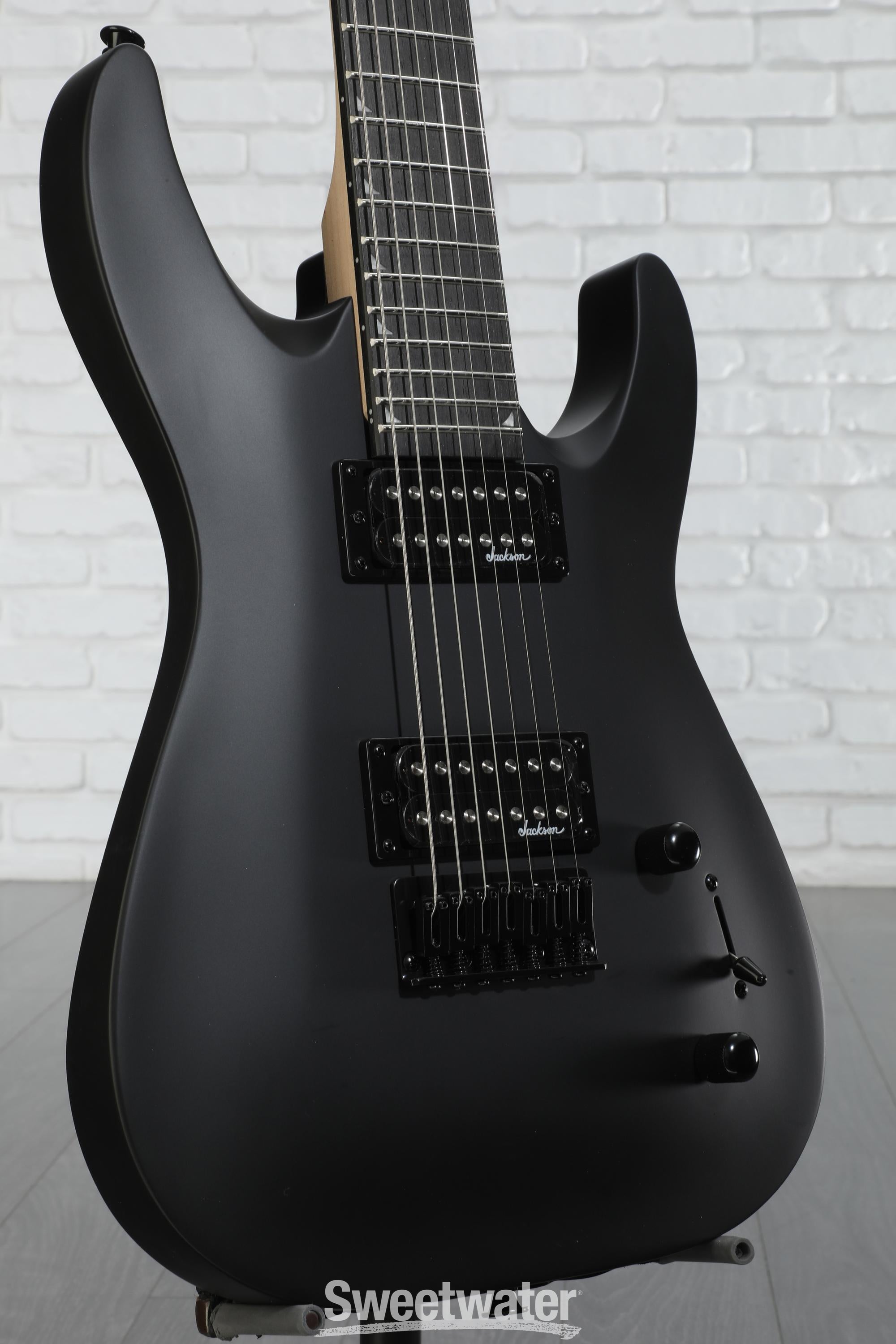 Jackson JS22-7 Dinky 7-string Electric Guitar - Satin Black