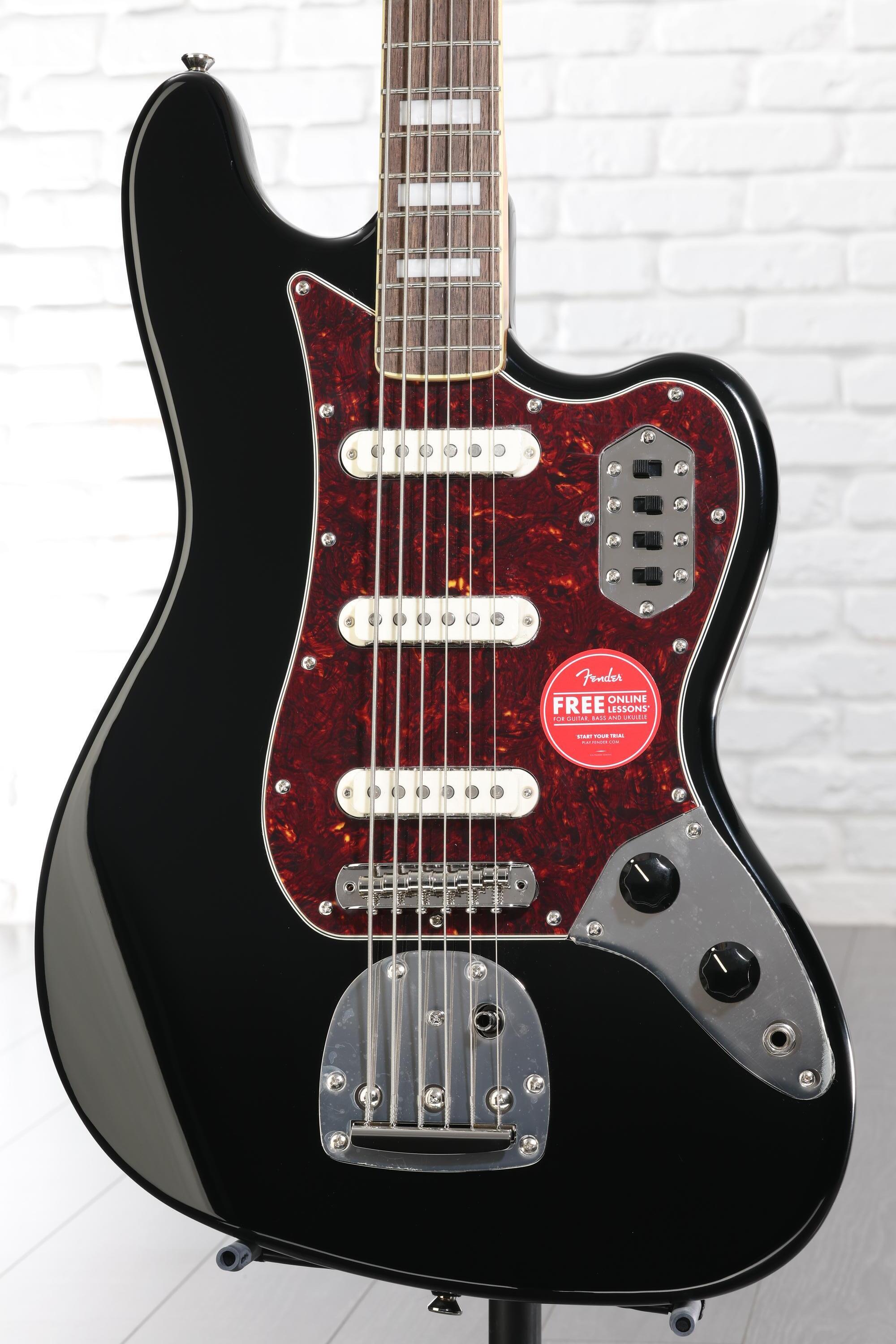 Squier Classic Vibe Bass VI Guitar - Black | Sweetwater