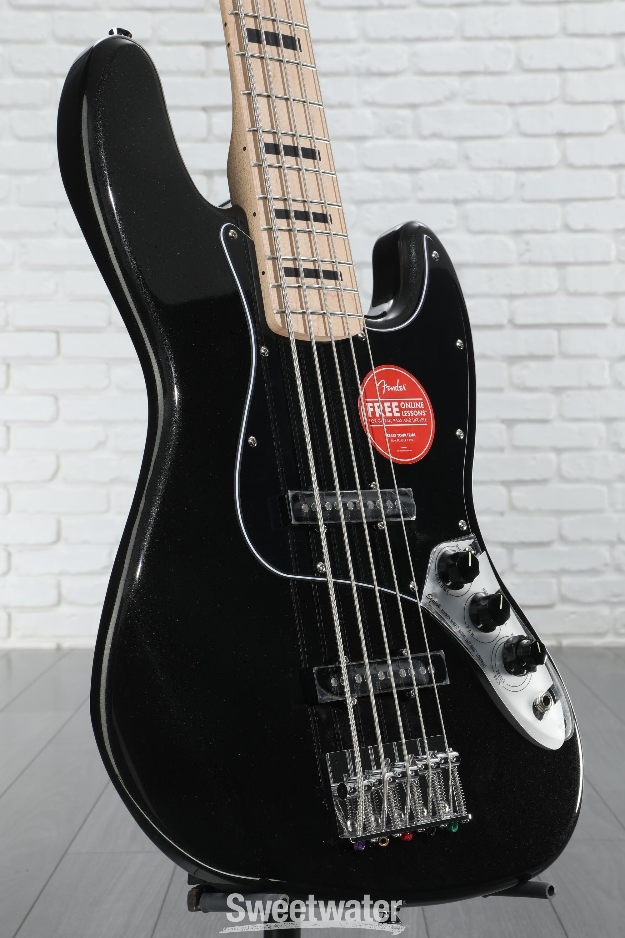 【9925】 Squire JAZZ BASS PR839 アクティブ ブラック Squier Affinity Series Active Jazz Bass V Black Metallic
