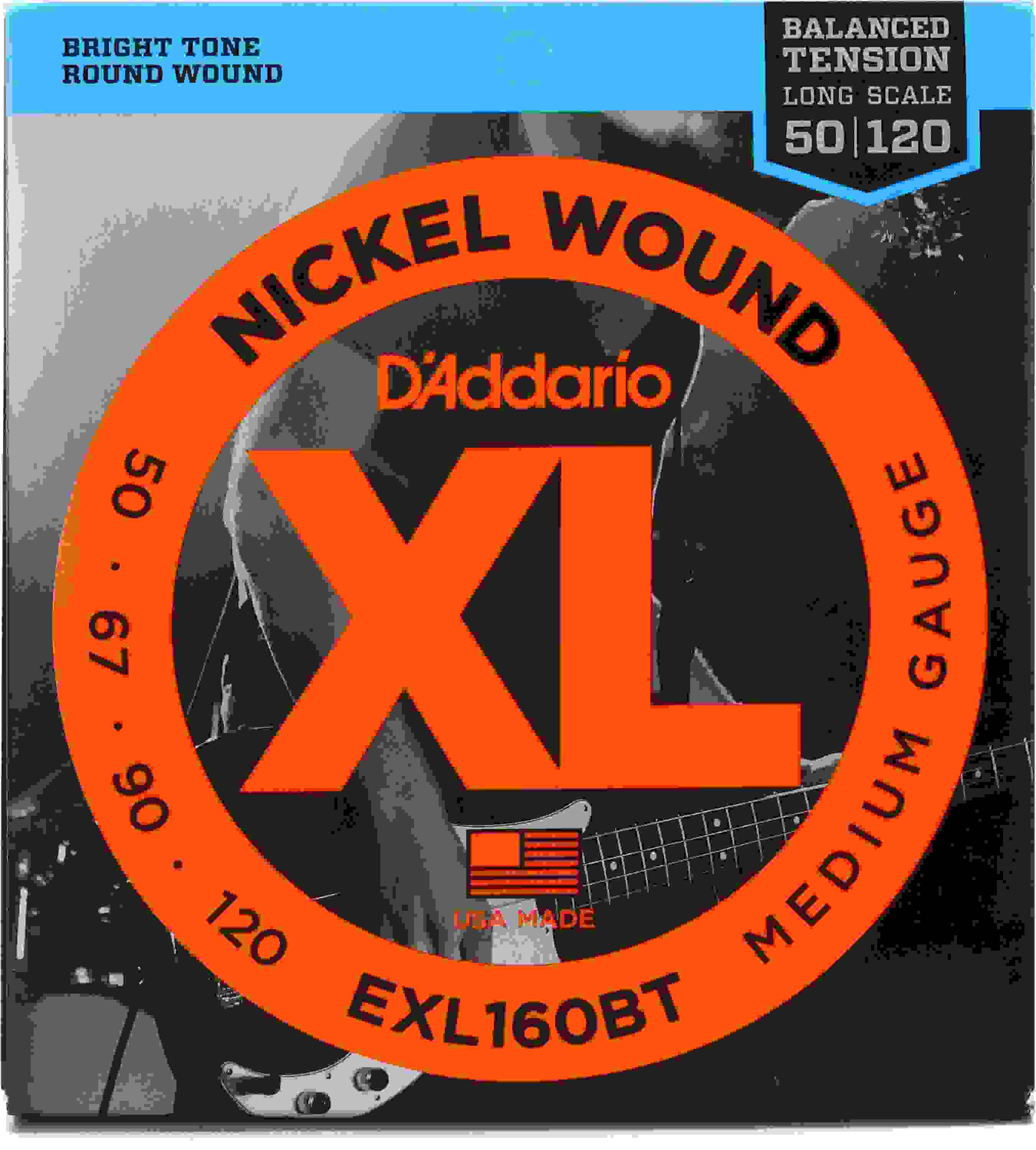 D'Addario EXL160BT Balanced Tension Nickel Wound Bass Guitar Strings