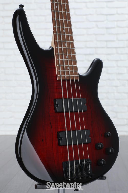 Ibanez Gio GSR205SMCNB Bass Guitar - Spalted Maple, Charcoal Brown Burst