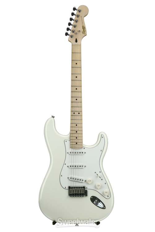 Squier Deluxe Strat - Pearl White | Sweetwater Squier Deluxe Strat - Pearl White | Sweetwater