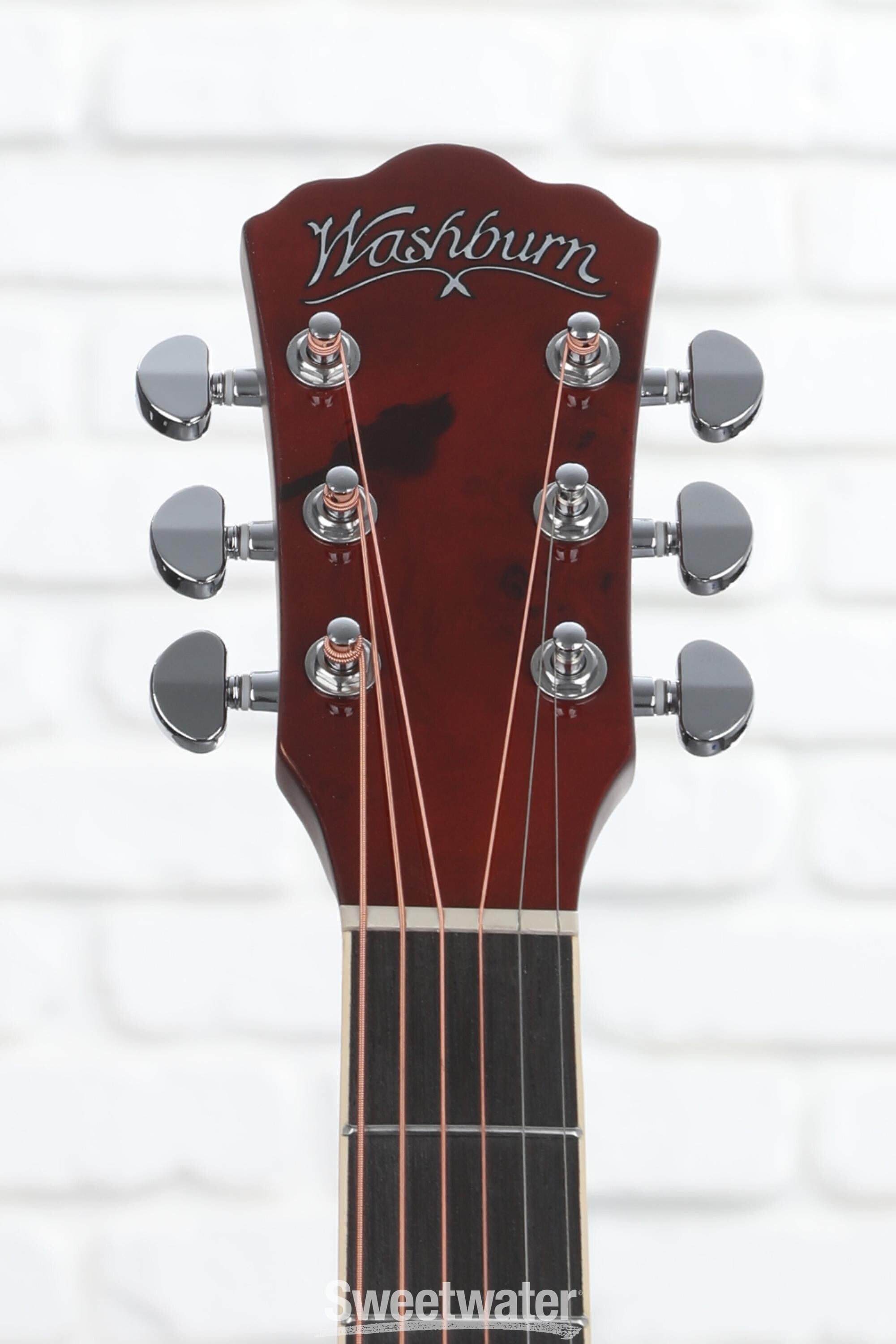 Washburn Deep Forest Burl ACE Acoustic Guitar - Amber Fade