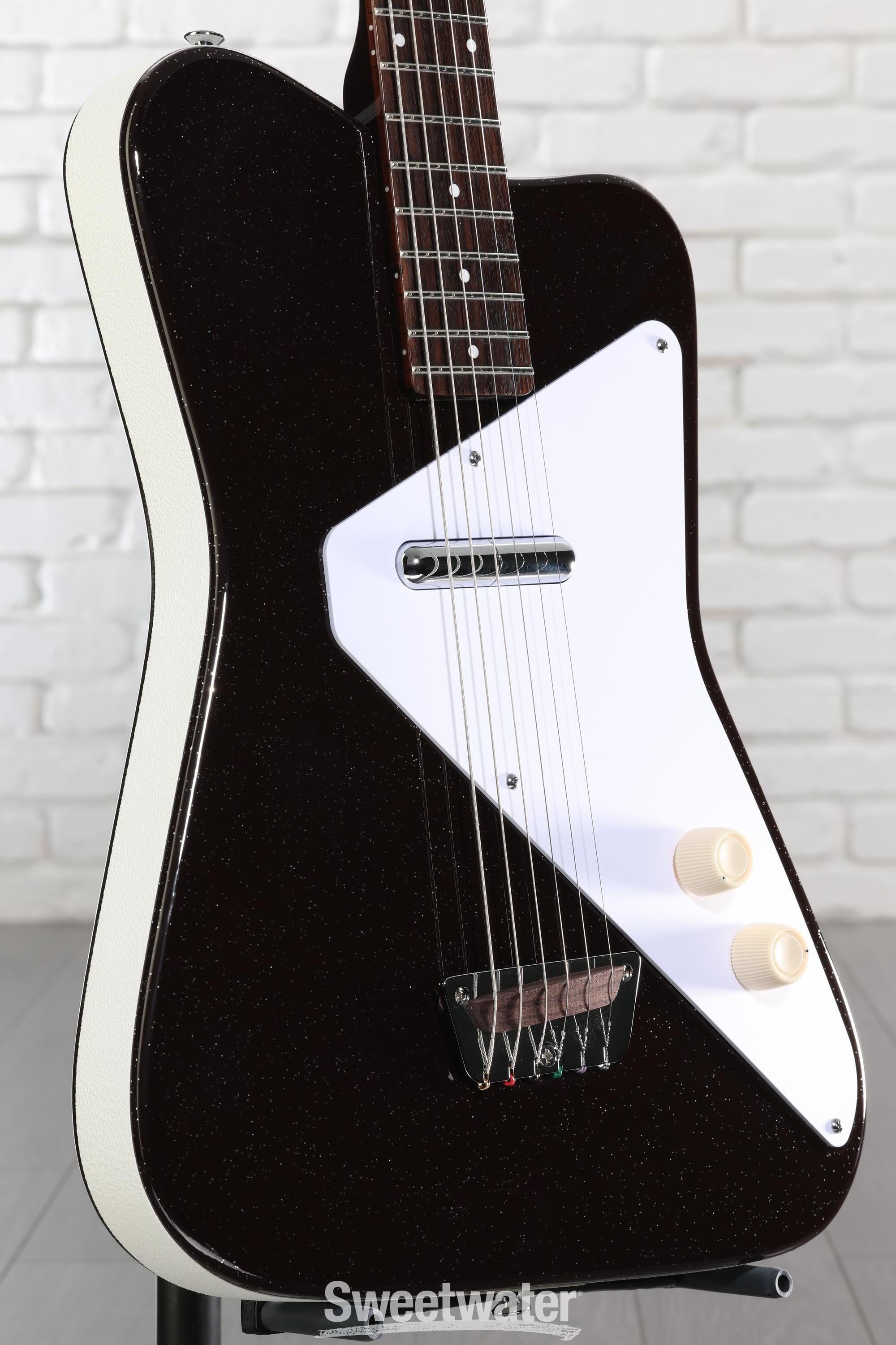 Danelectro Pro Electric Guitar - Maroon with Silver Glitter