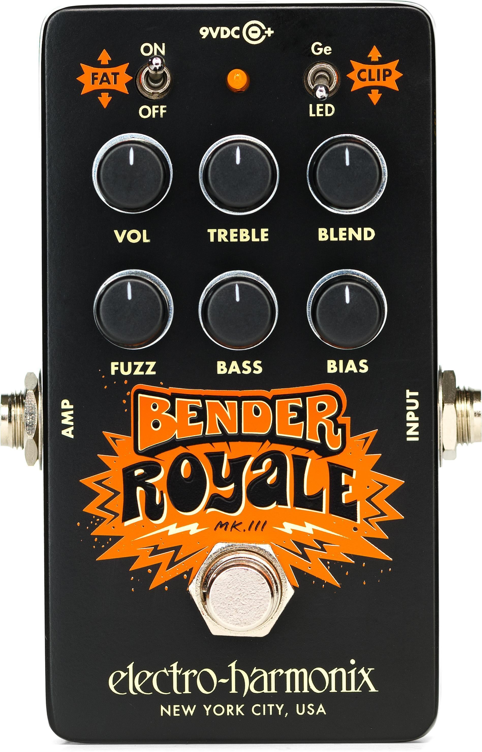 Electro-Harmonix Bender Royale Germanium Fuzz Pedal - Black