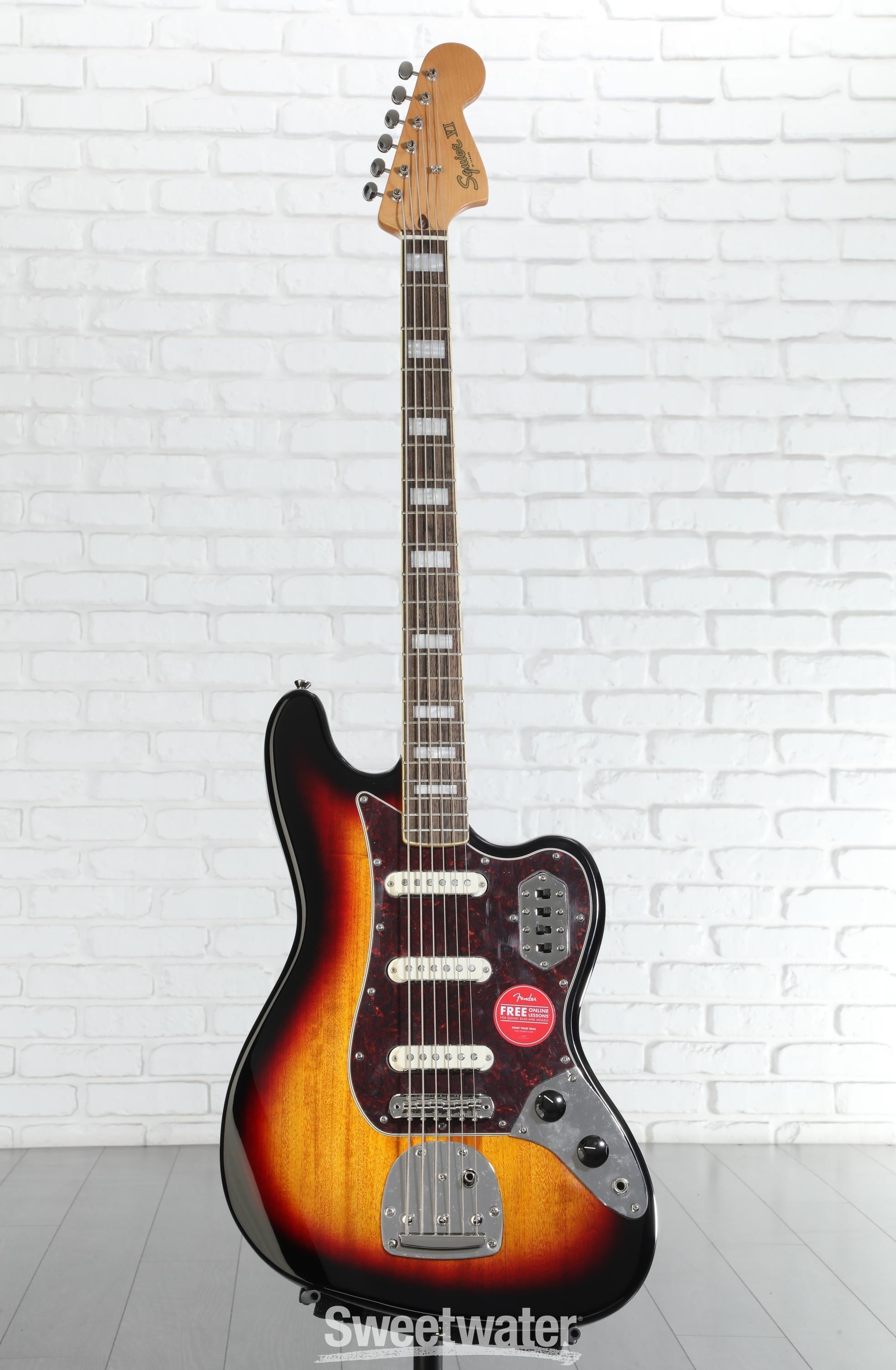ギター Squier by Fender Classic Vibe Bass Vi Squier Classic Vibe Bass VI Guitar - 3-tone Sunburst | Sweetwater