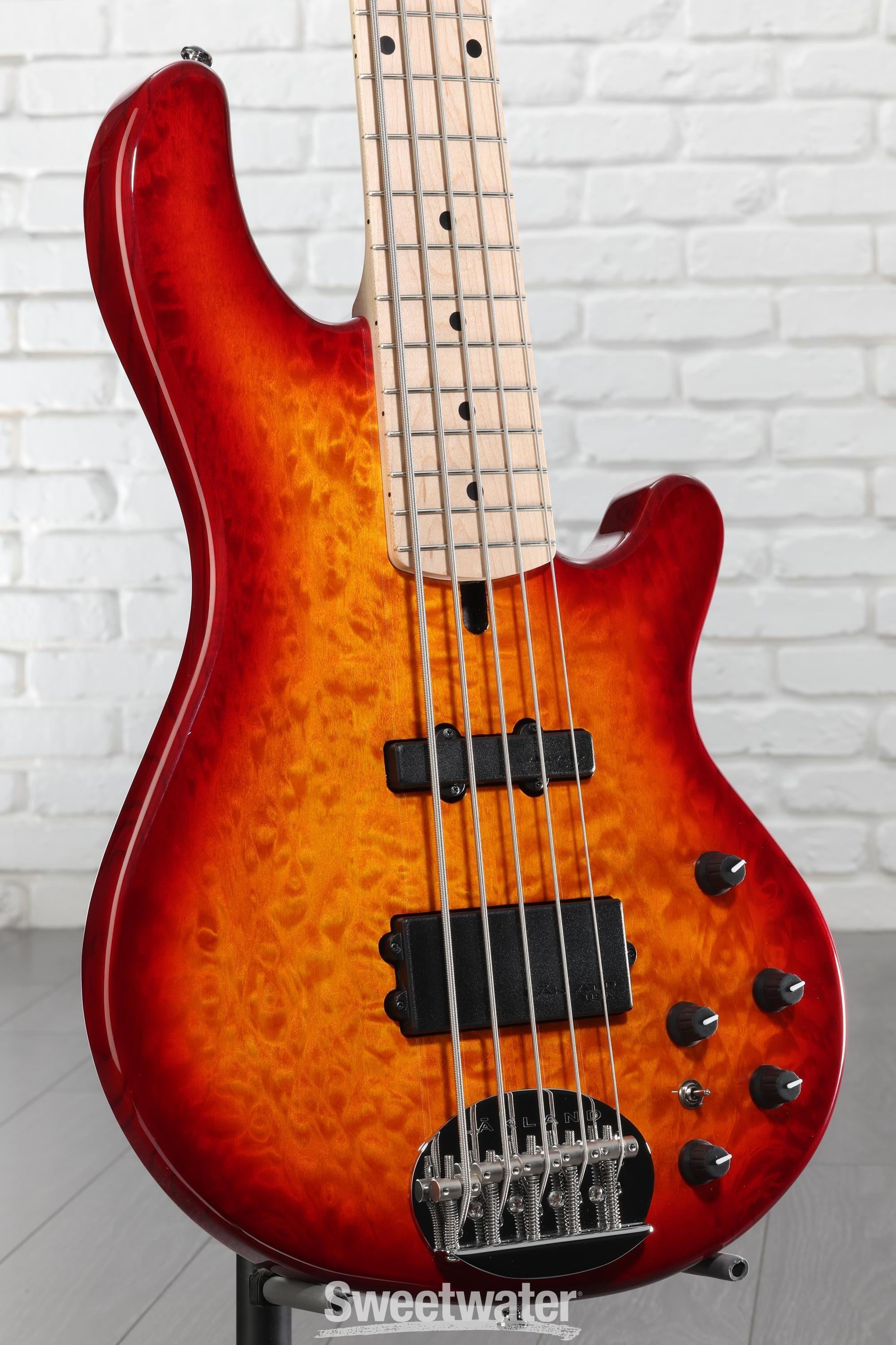 Lakland Skyline 55-02 Deluxe 5-string Bass Guitar - Honey Burst