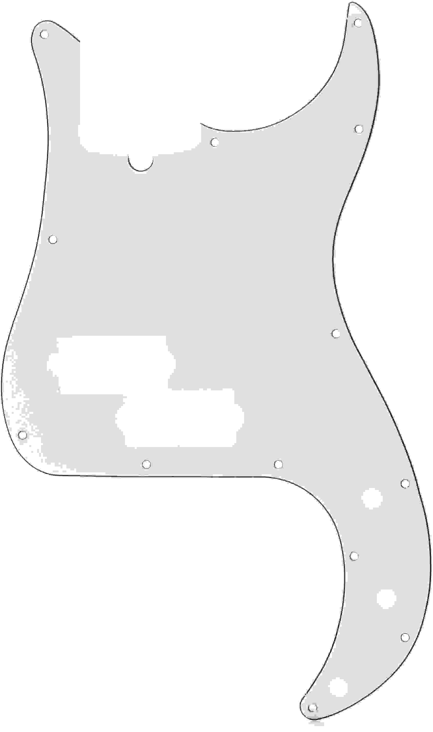 Fender 13-hole Modern-style Precision Bass Pickguard - 3-ply Parchment ...