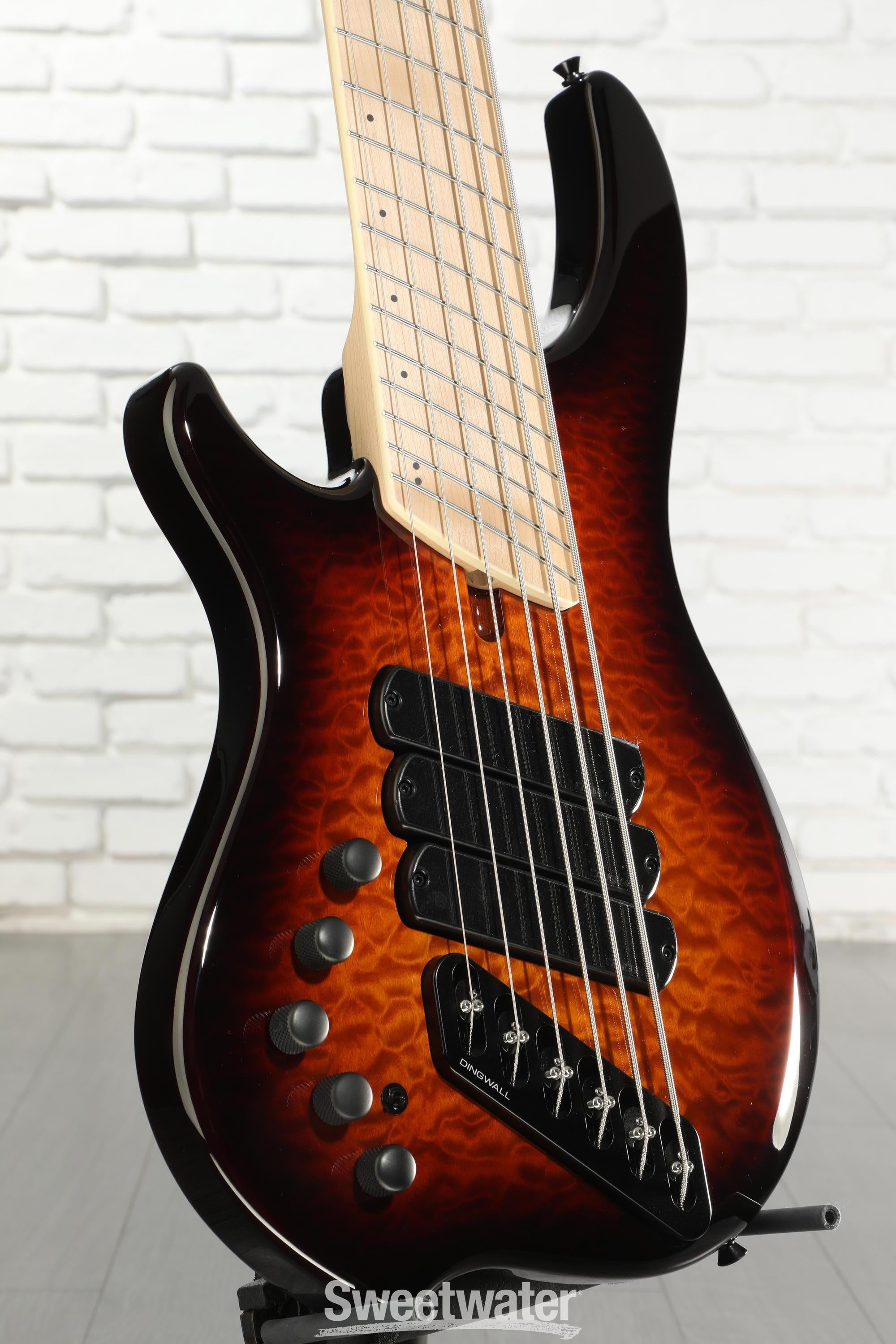 Photo of Dingwall Guitars Combustion 6-string Left-handed Electric Bass - Vintageburst with Maple Fingerboard