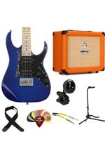 Photo of Ibanez miKro GRGM21M Electric Guitar and Orange Crush 20 Amp Essentials Bundle - Jewel Blue