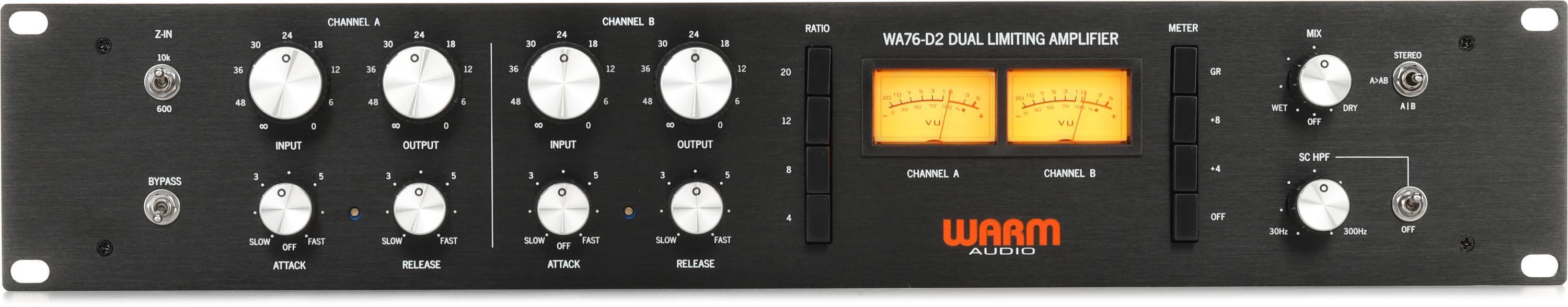 Warm Audio WA76-D2 Dual-channel Discrete FET Compressor/Limiter | Sweetwater