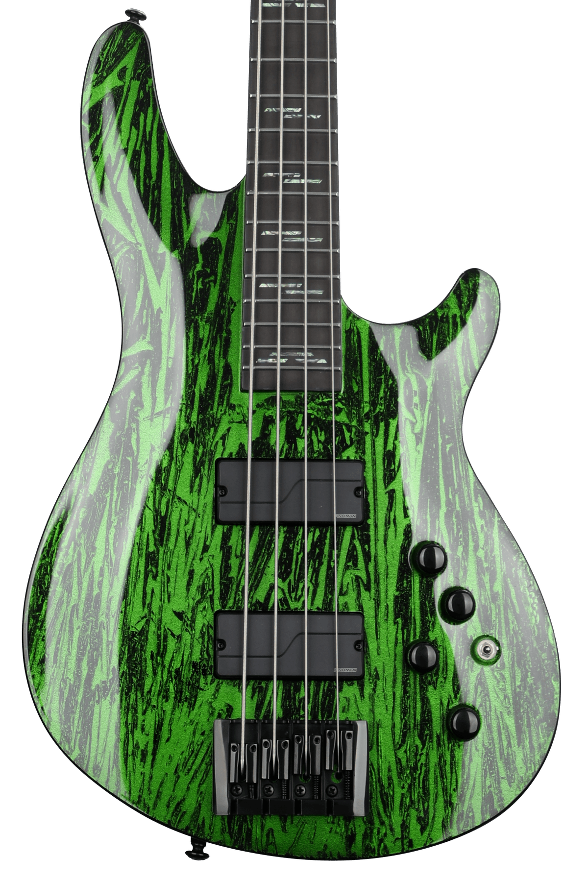 Schecter C-4 Silver Mountain Bass Guitar - Toxic Venom | Sweetwater