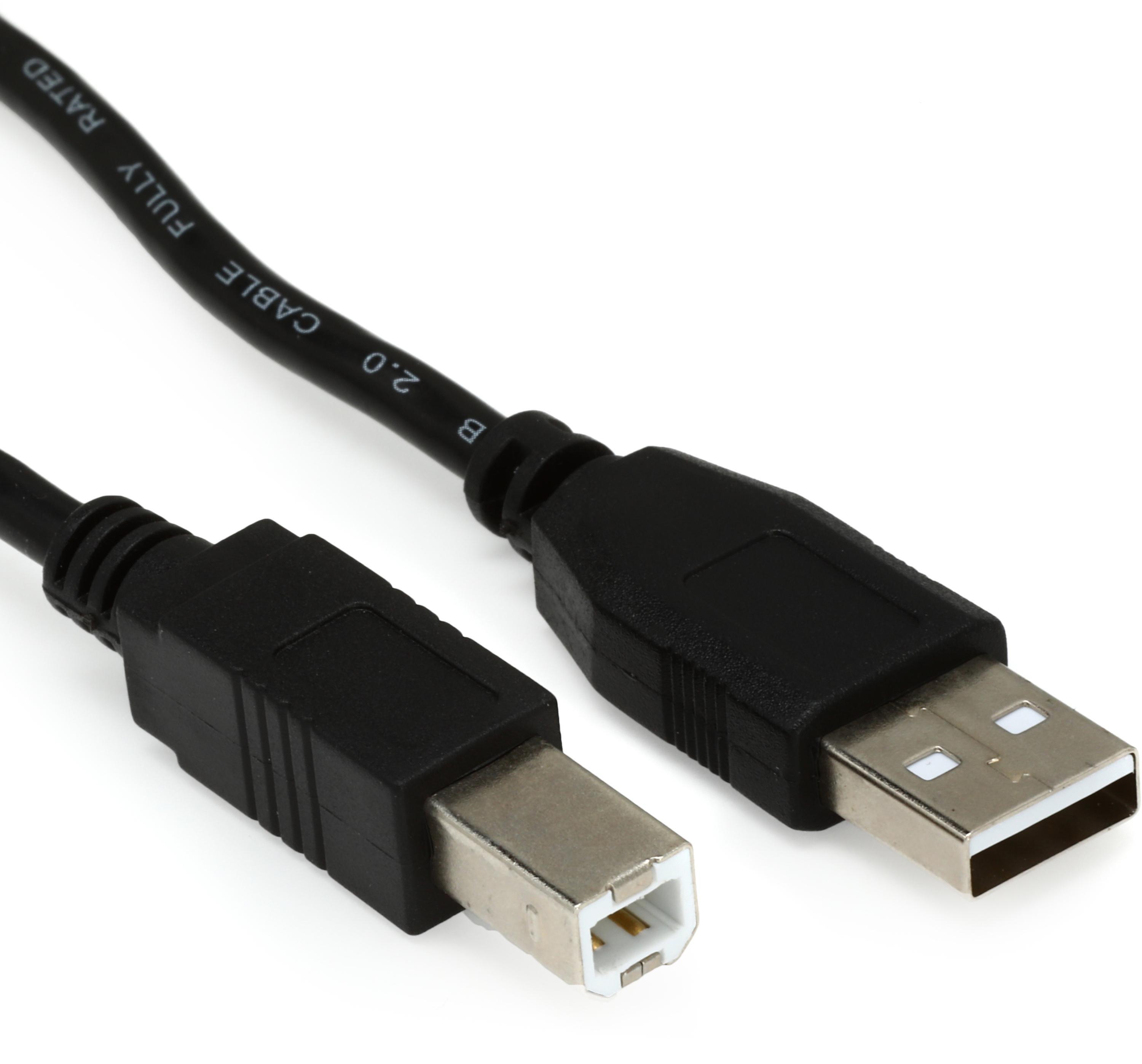 Hosa USB-203AB USB 2.0 Type A to Type B Cable - 3 foot