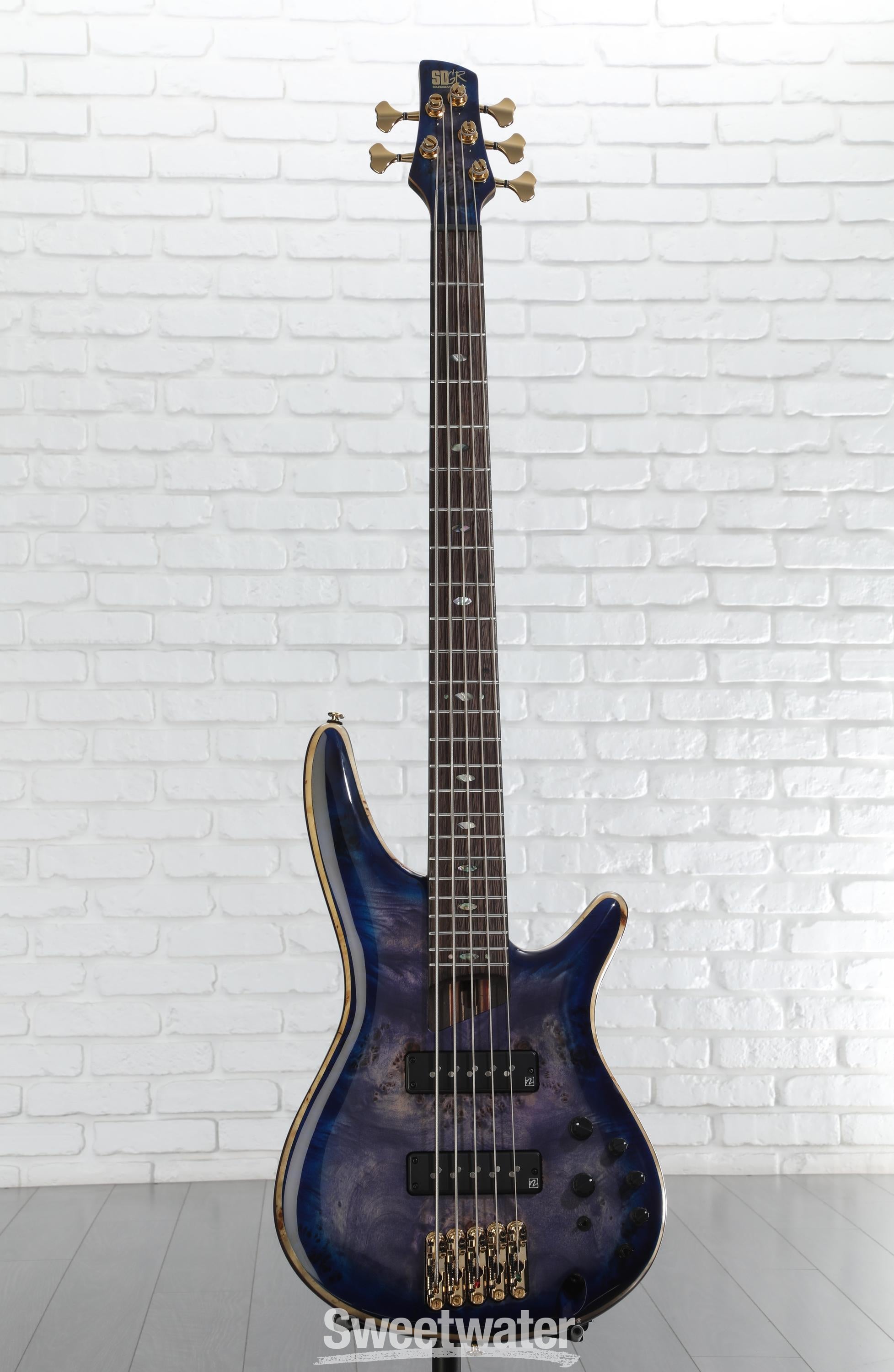Ibanez Premium SR2605 5-string Bass Guitar - Cerulean Blue